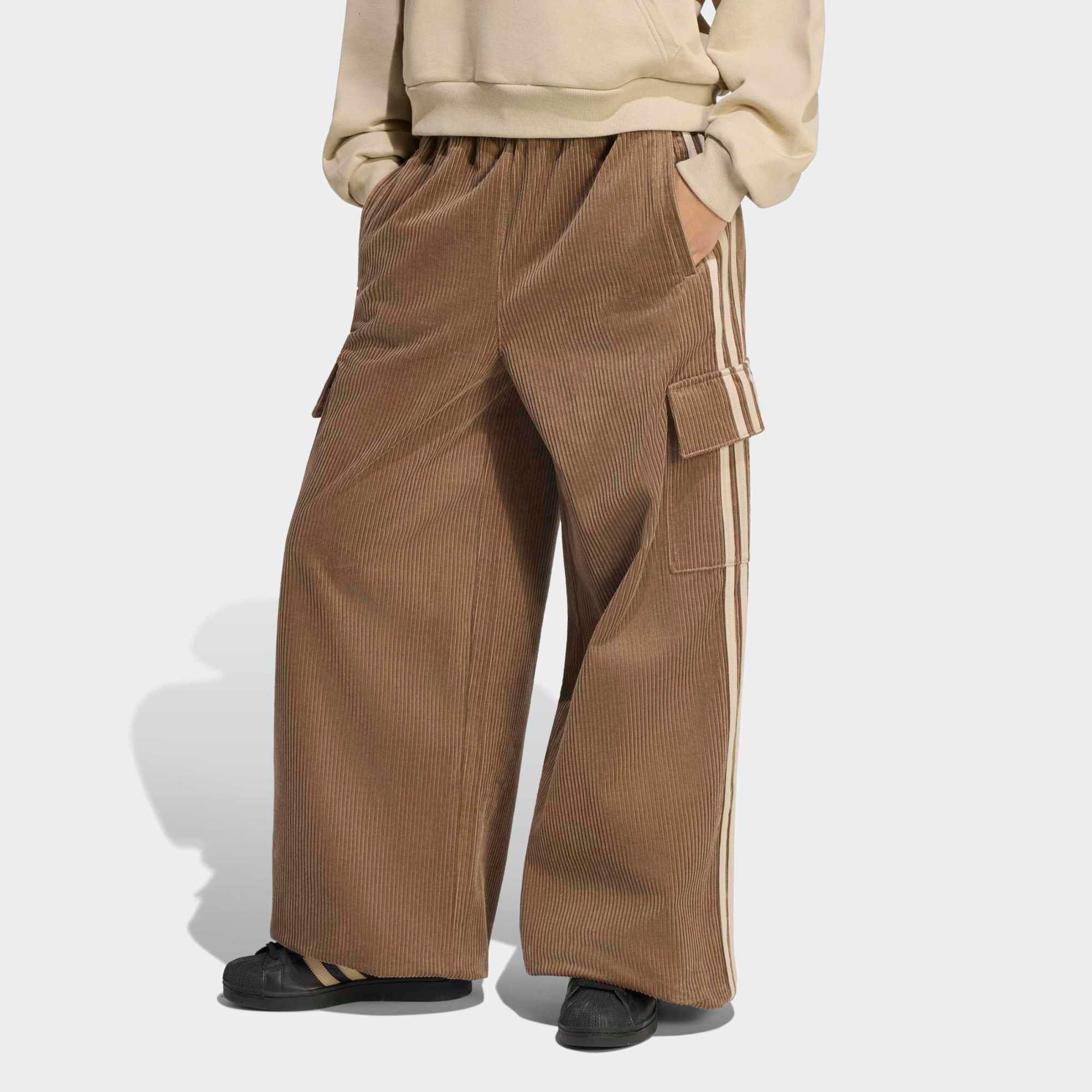 adidas Originals Women's Corduroy 3-Stripes Cargo Pants