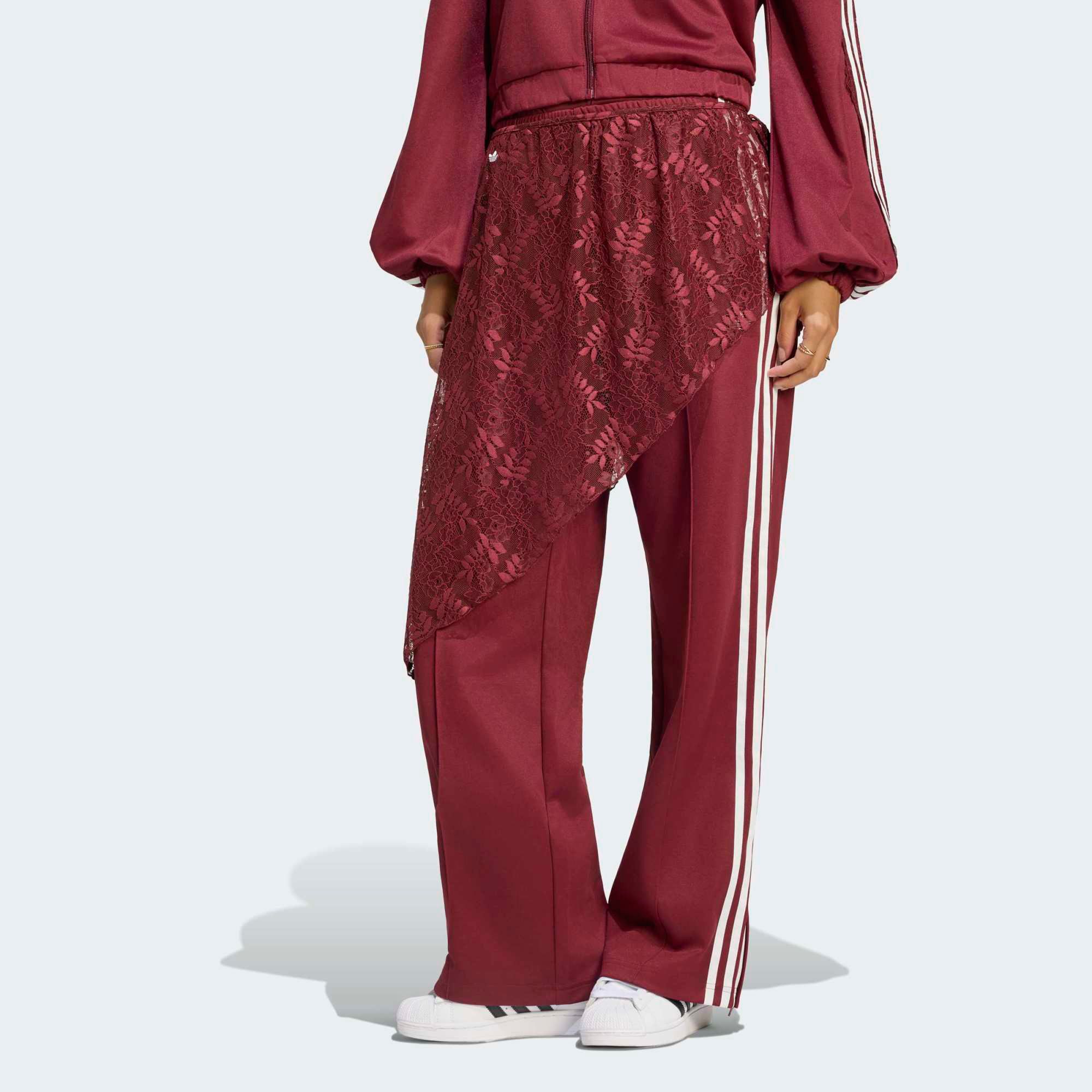 adidas Originals Women's 2-in-1 Firebird Loose Track Pants With Lace Skirt