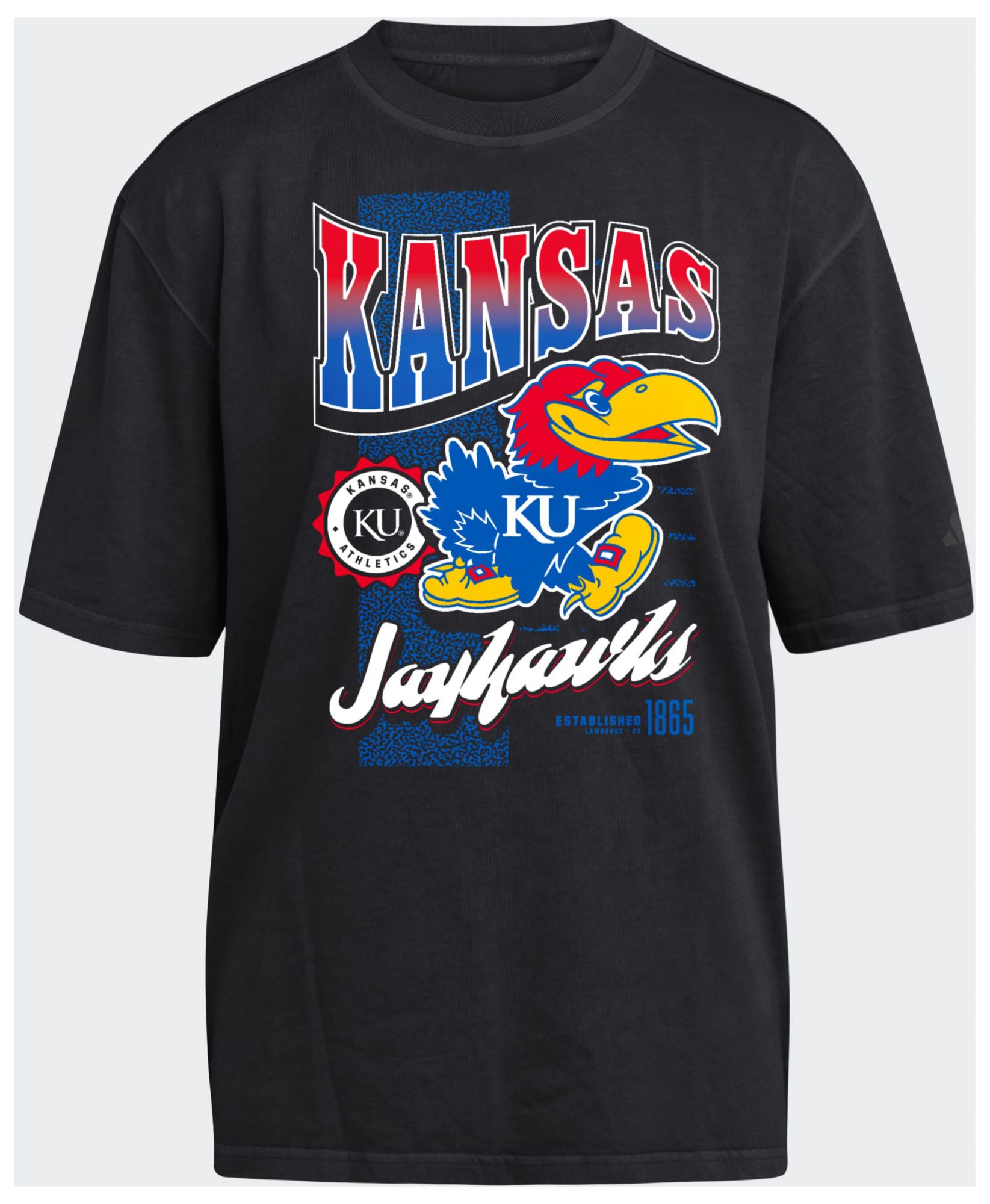 adidas Women's Kansas Jayhawks Black T-Shirt