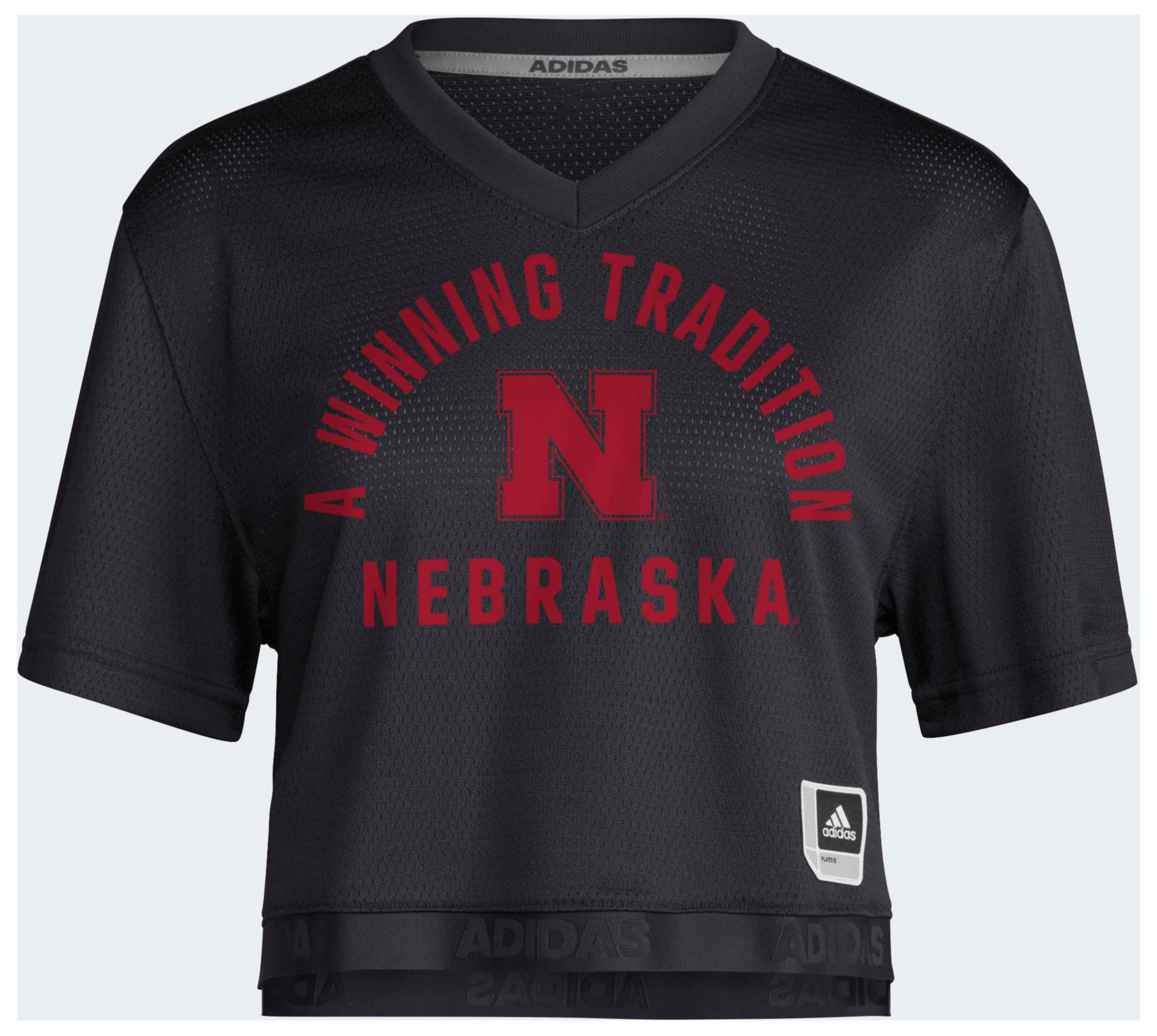 adidas Women's Nebraska Cornhuskers Cropped Replica Football Jersey
