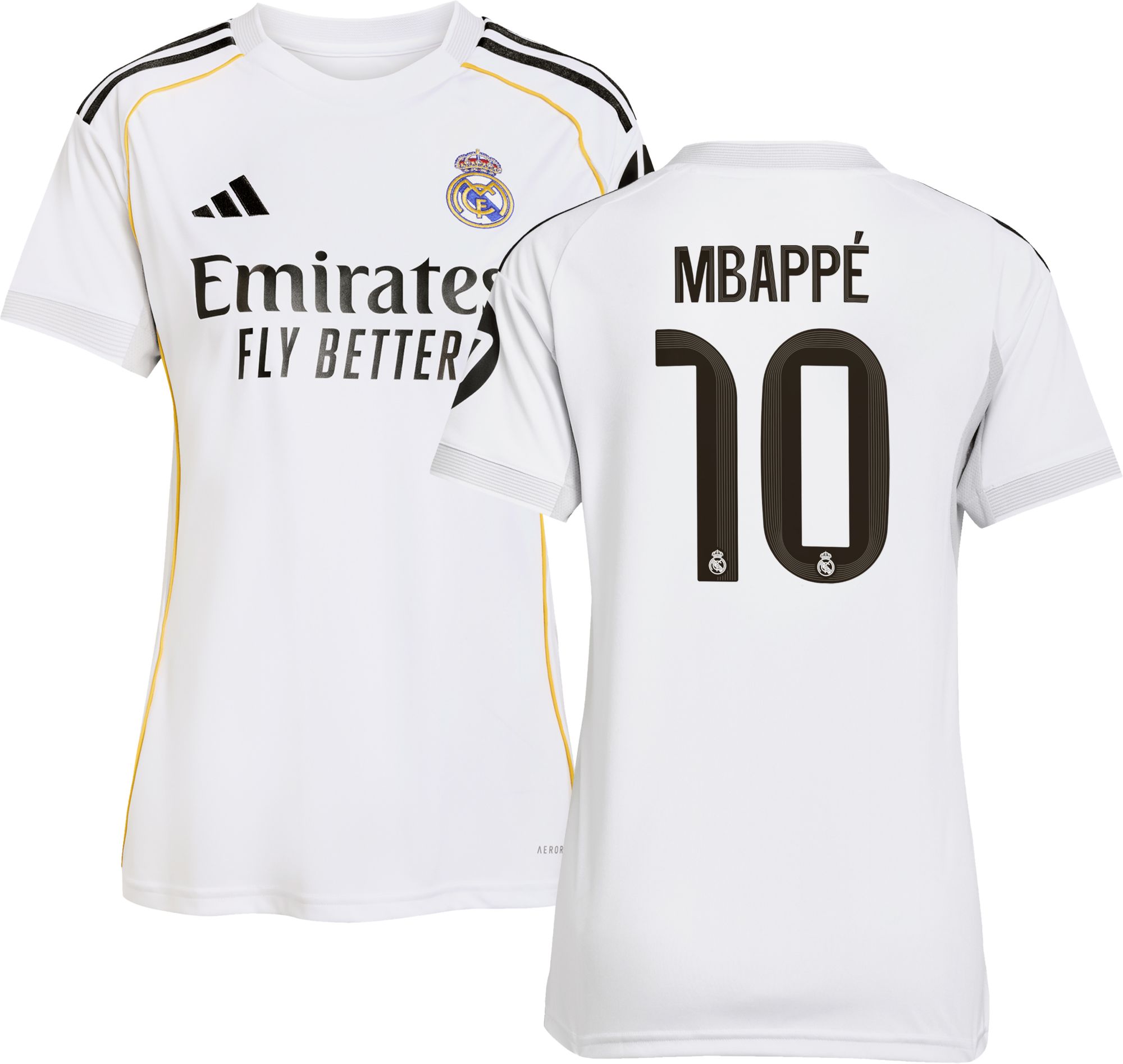 adidas Women's Real Madrid Kylian Mbappe 2026 Home Replica Jersey