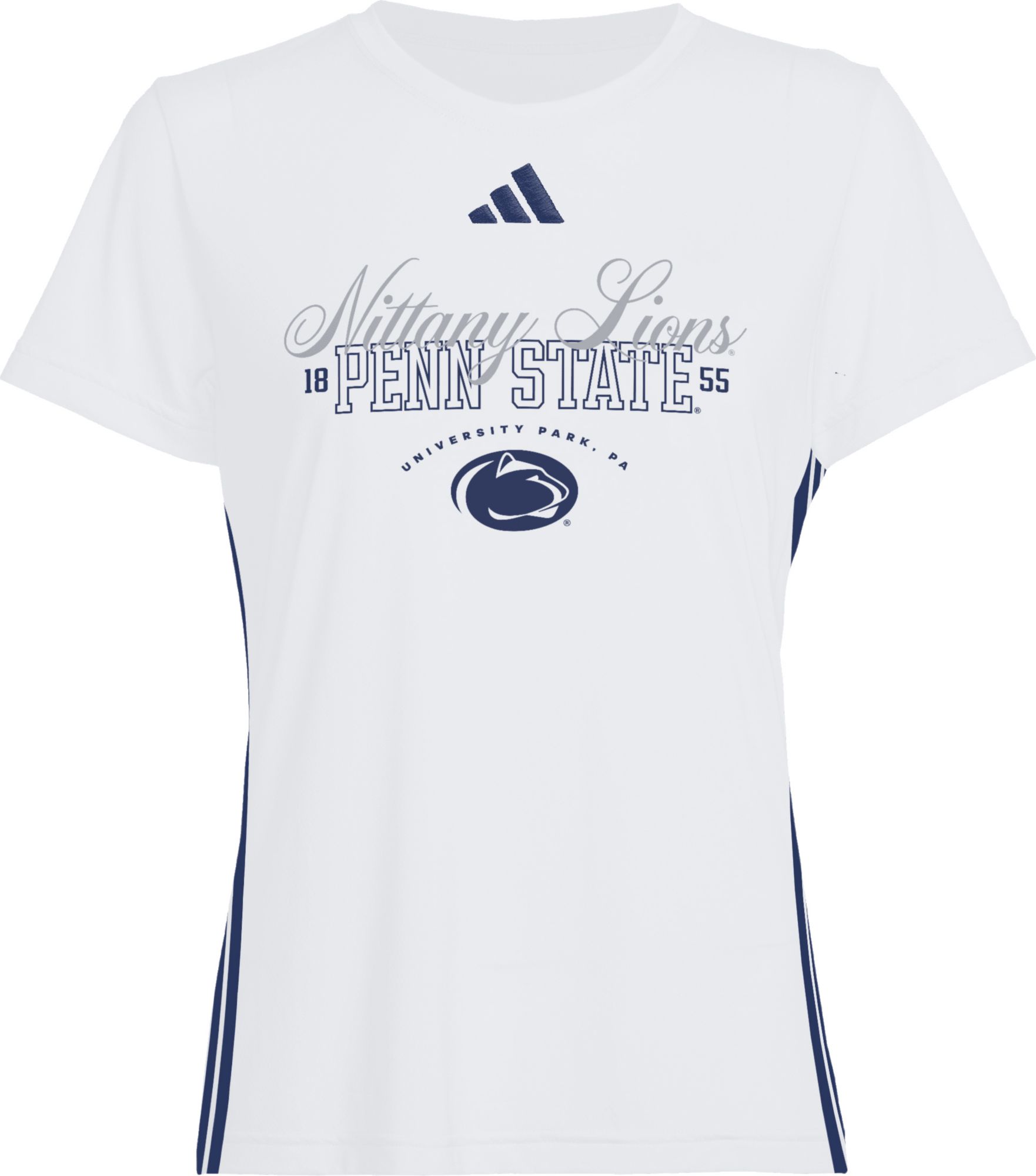 adidas Women's Penn State Nittany Lions White Sideline T-Shirt