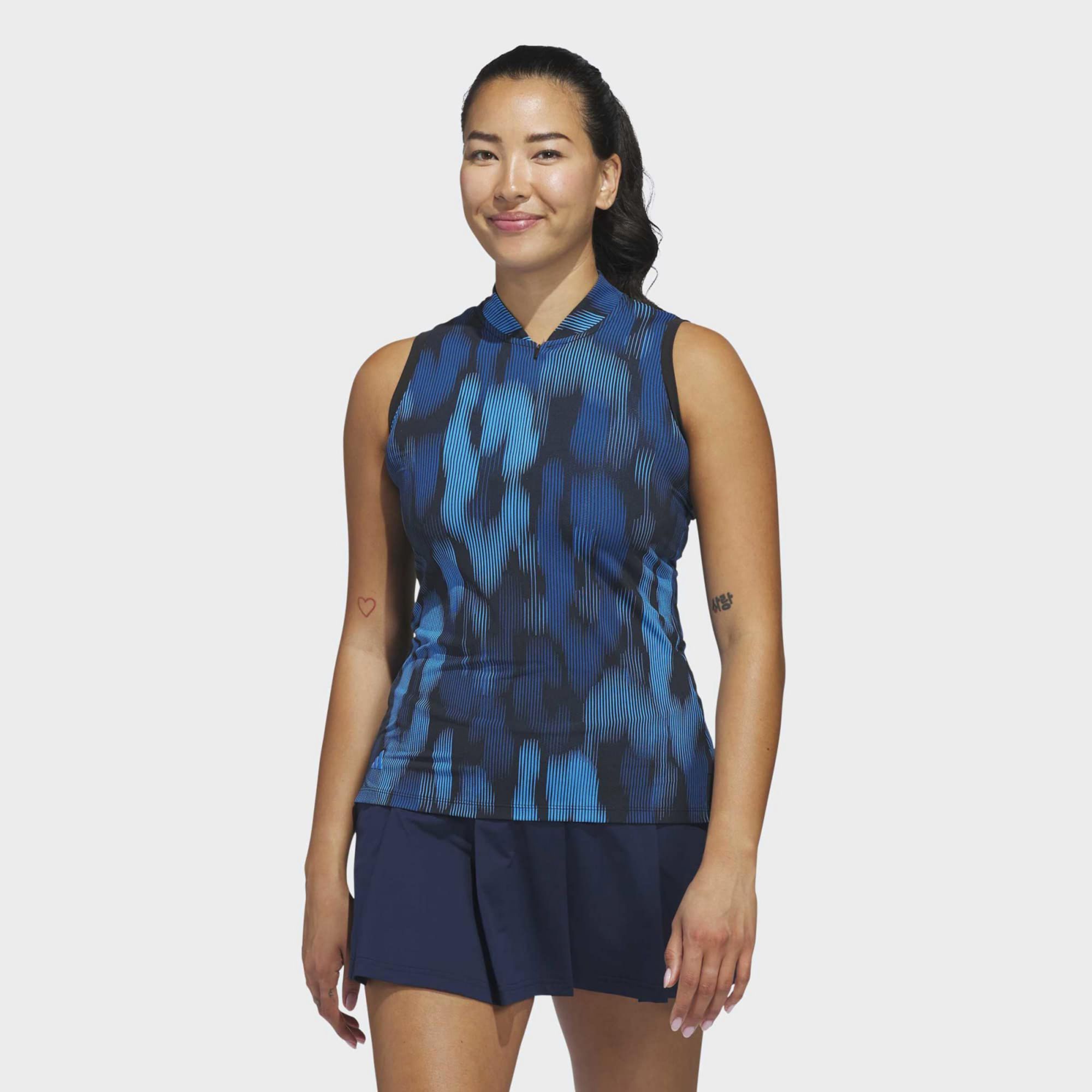 adidas Women's Ultimate365 Tour Printed Sleeveless Golf Polo