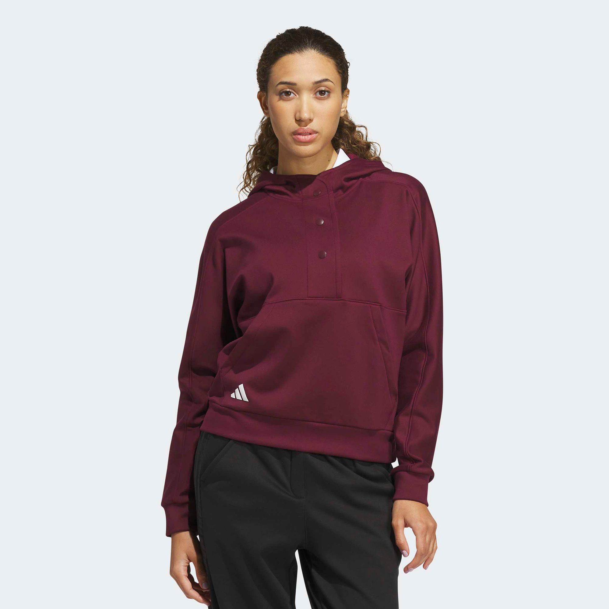 adidas Women's Beyond the Course Snap Climawarm Loose Hoodie