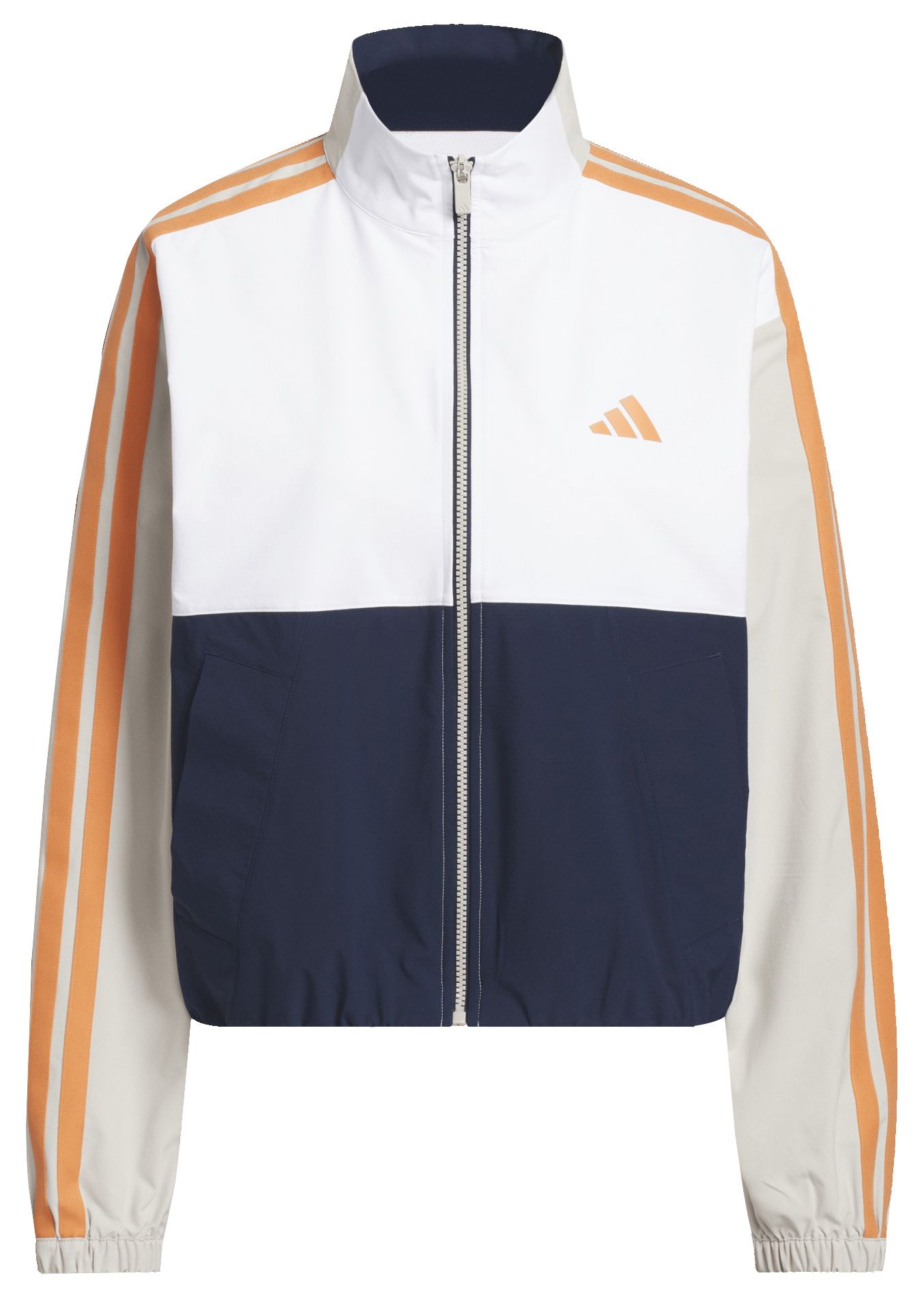adidas Women's Beyond Color Block Twistweave Full-Zip Golf Jacket