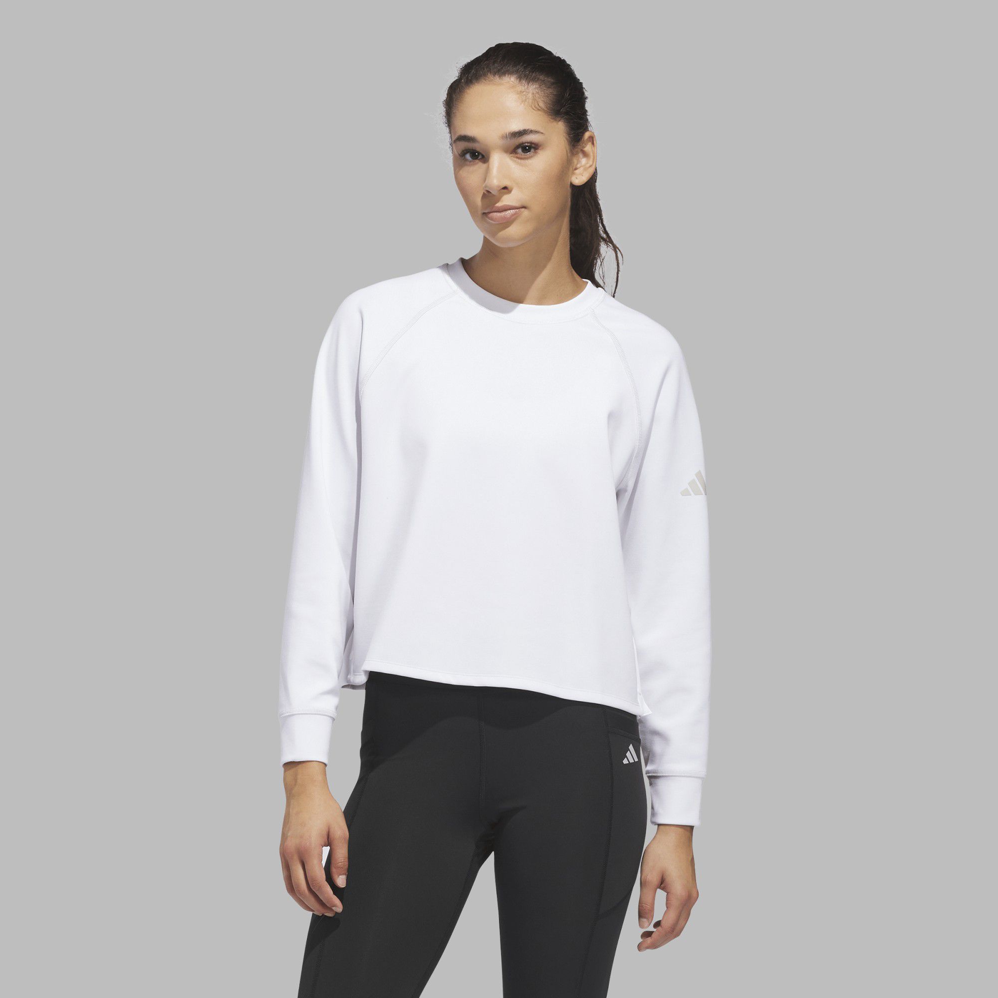 adidas Women's Beyond Side-Snap Crew Golf Sweatshirt