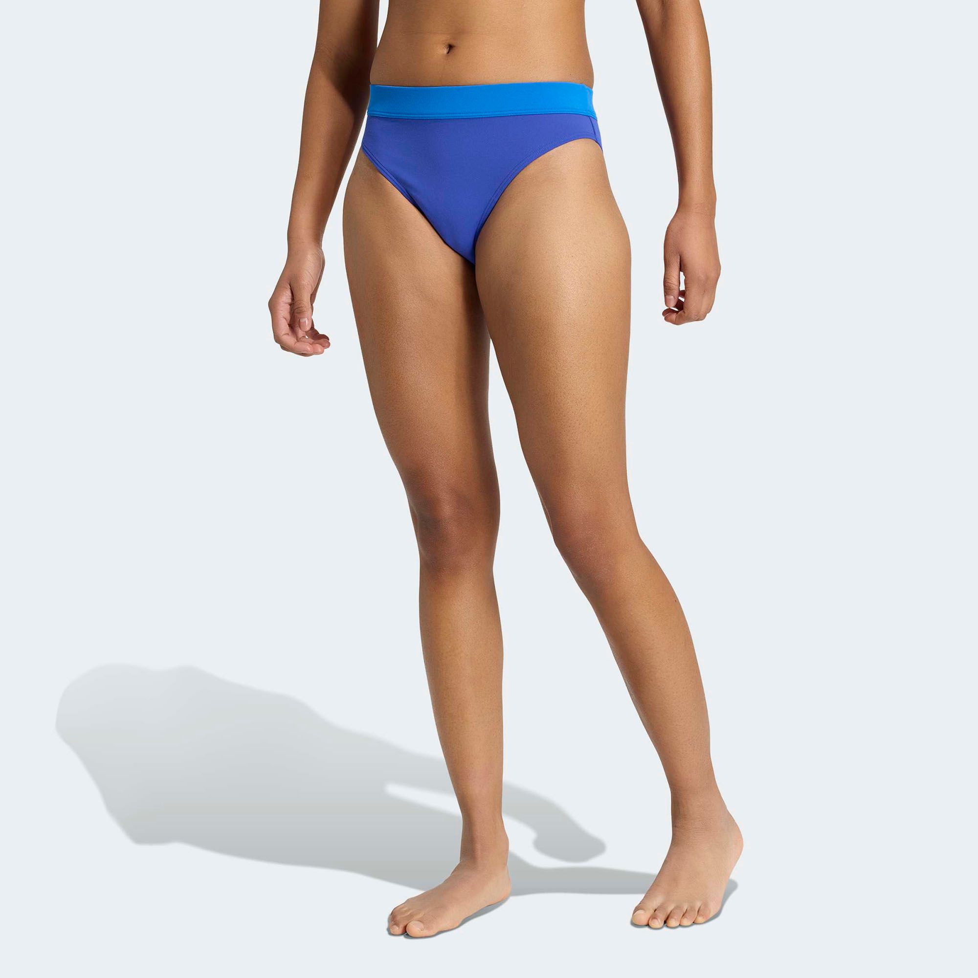 adidas Women's Optime Aqua Mid-Waist Bikini Bottoms