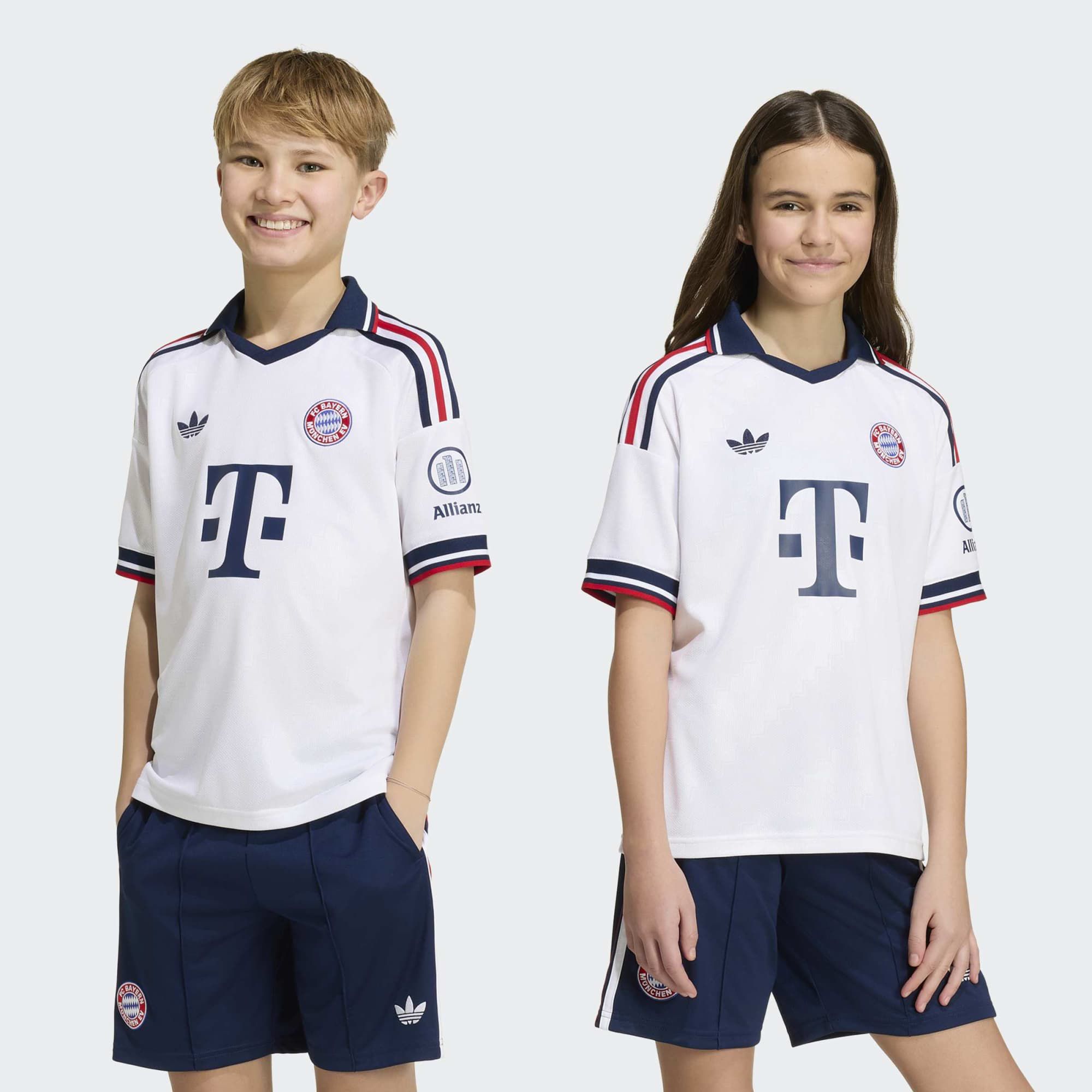adidas Youth Bayern Munich White 2026 Away Replica Jersey