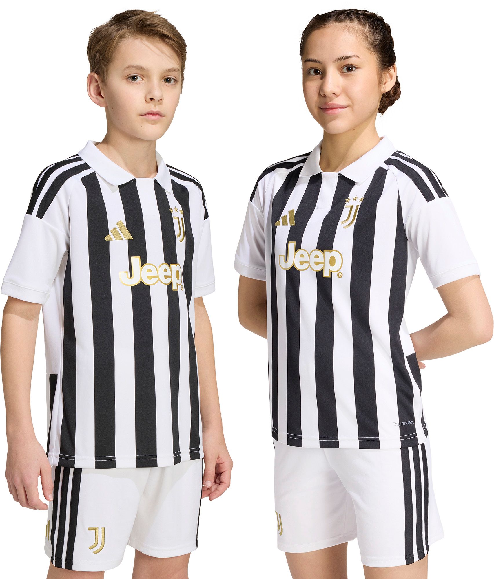 adidas Youth Juventus 2026 White Home Replica Jersey