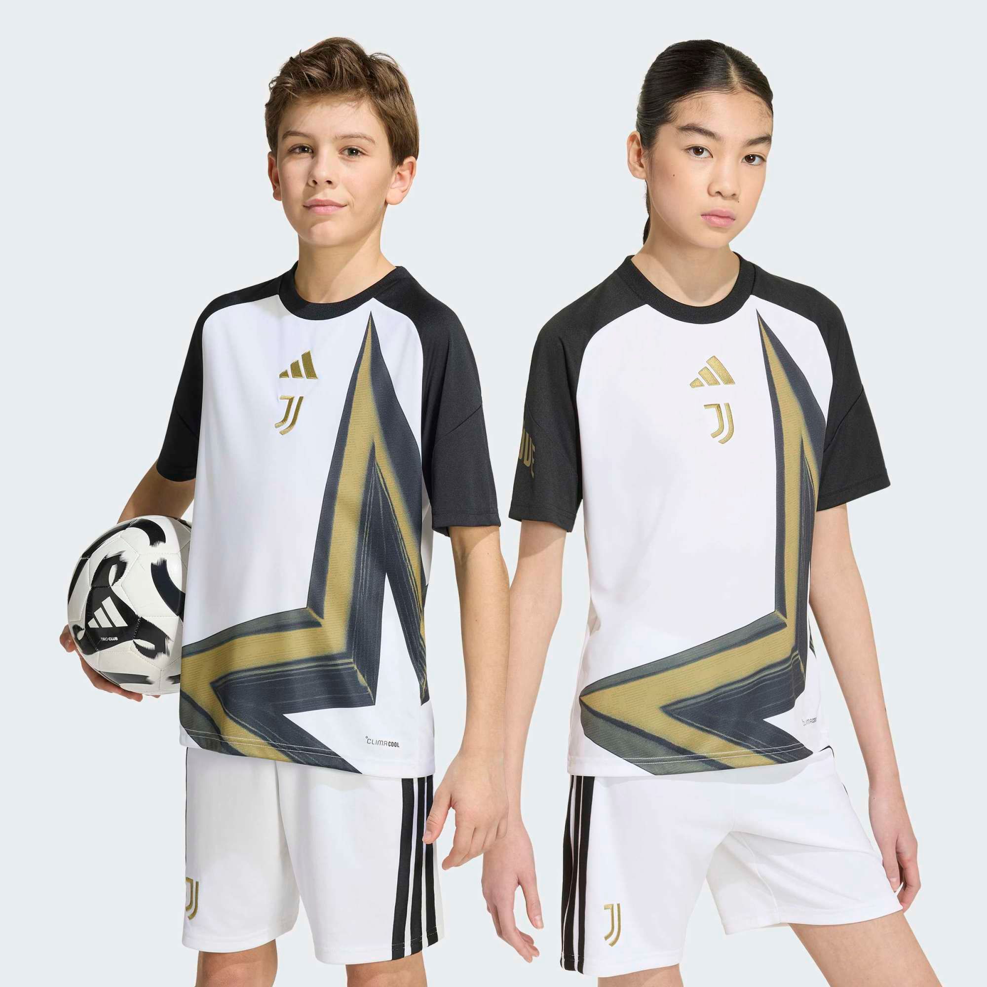 adidas Youth Juventus 2026 White Prematch Jersey