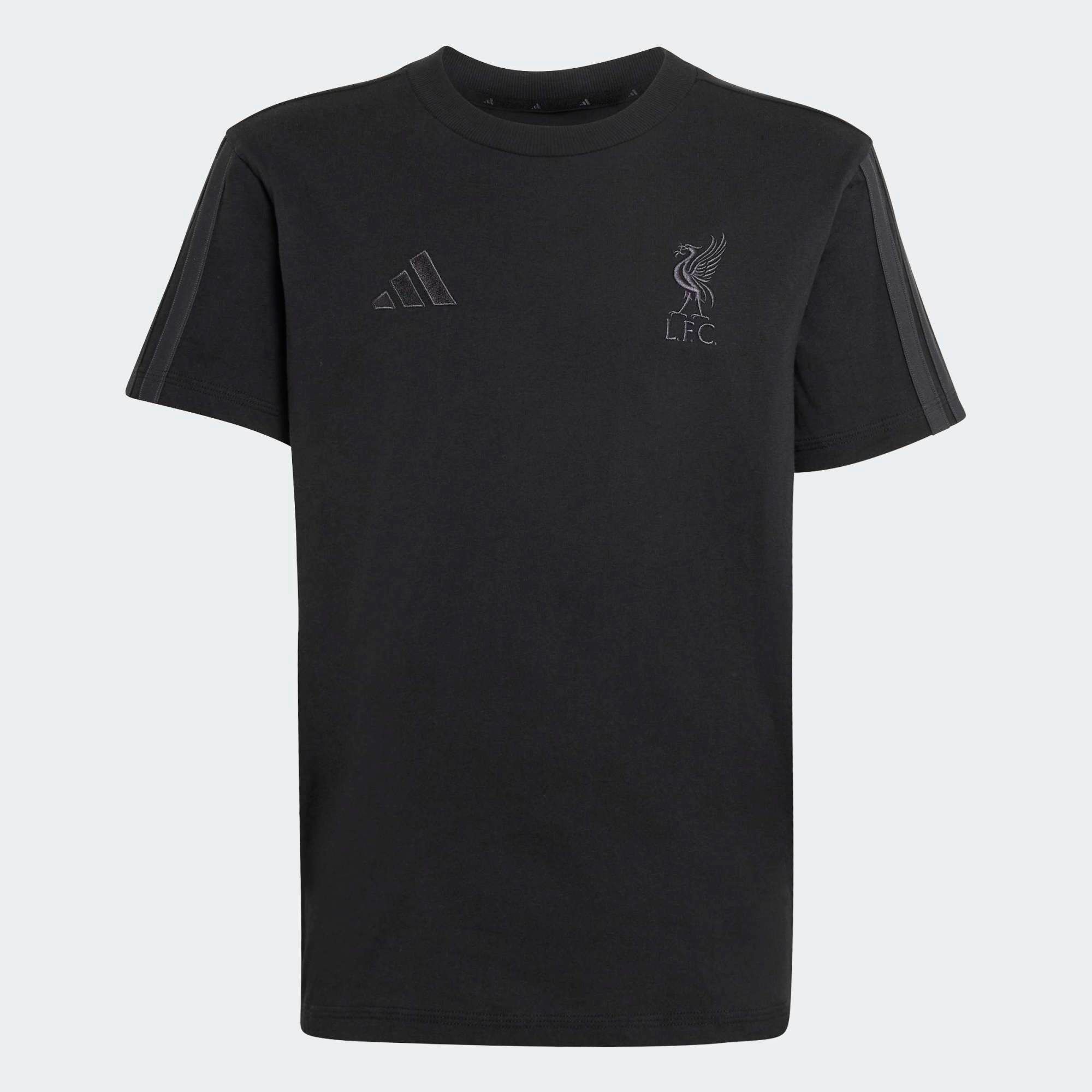 adidas Youth Liverpool 2026 Black Logo T-Shirt