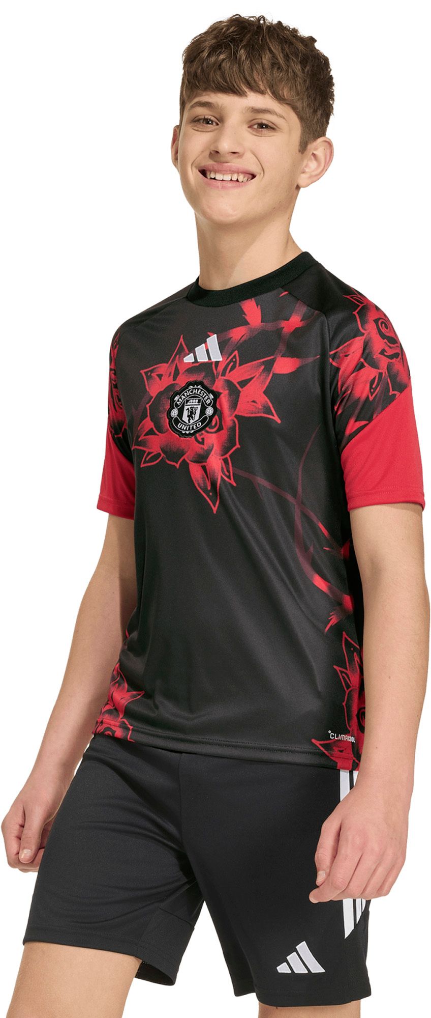 adidas Youth Manchester United Red 2026 Home Prematch Jersey