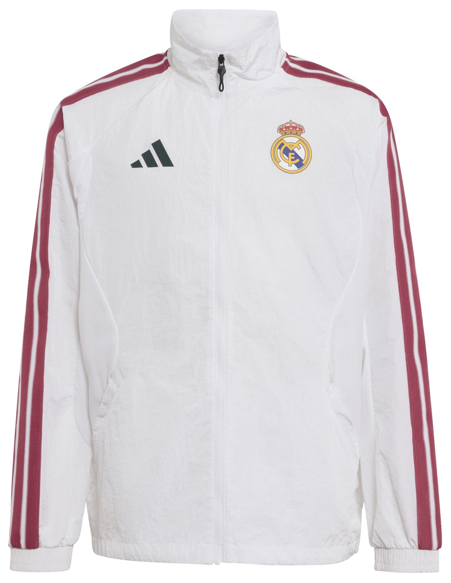 adidas Youth Real Madrid White 2026 Anthem Jacket