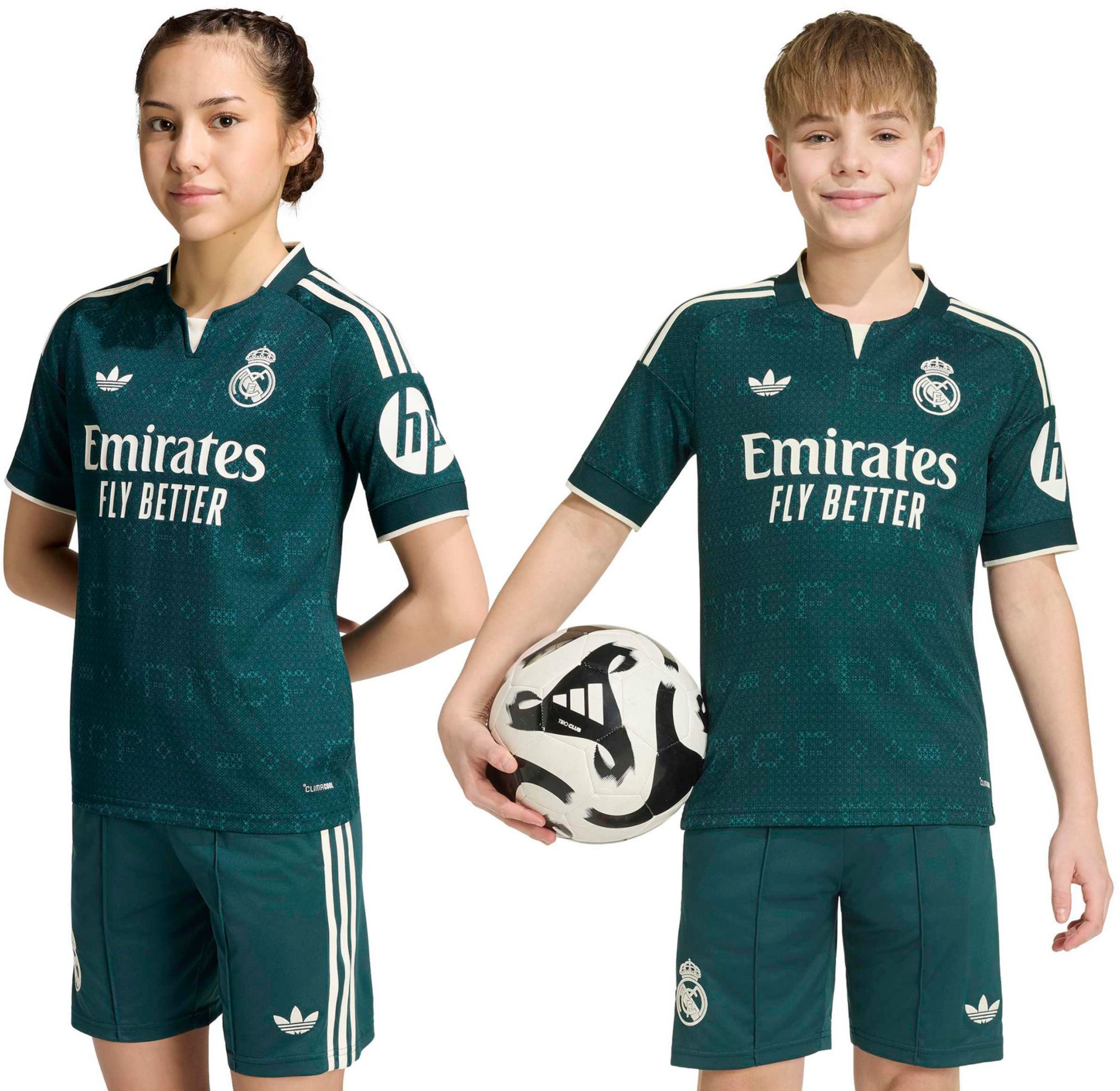 adidas Youth Real Madrid Green 2026 Away Replica Jersey
