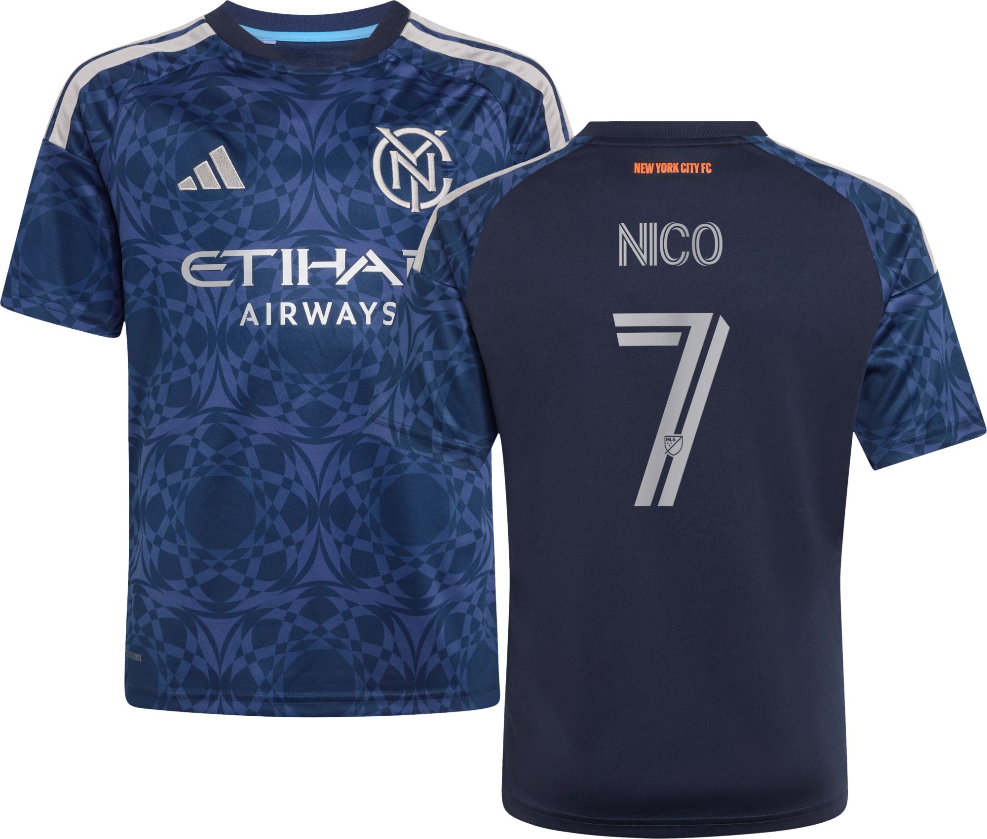 adidas Youth New York City FC Nicolás Fernández 2026 Secondary Replica Jersey