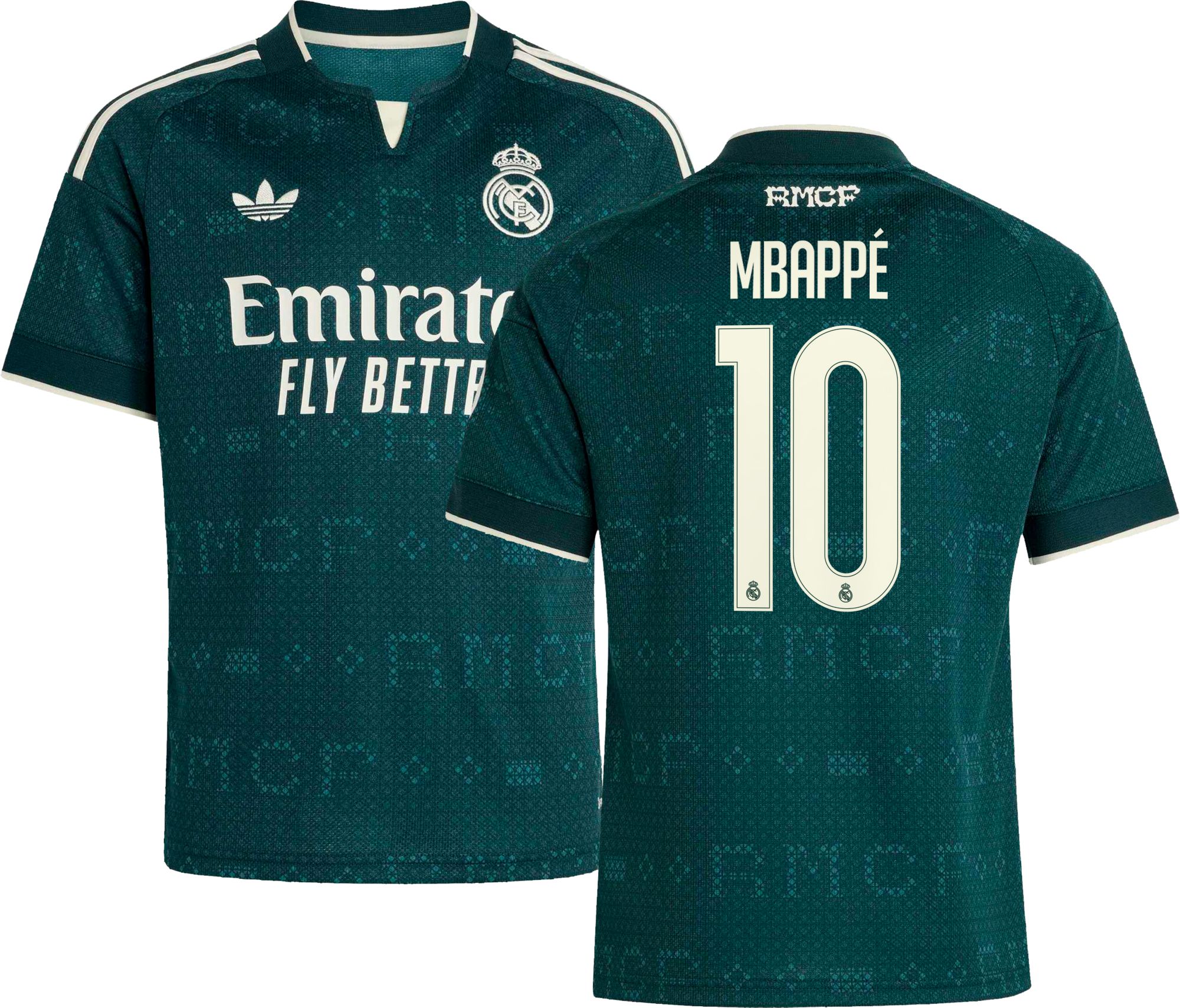 adidas Youth Real Madrid Kylian Mbappe 2026 Away Replica Jersey