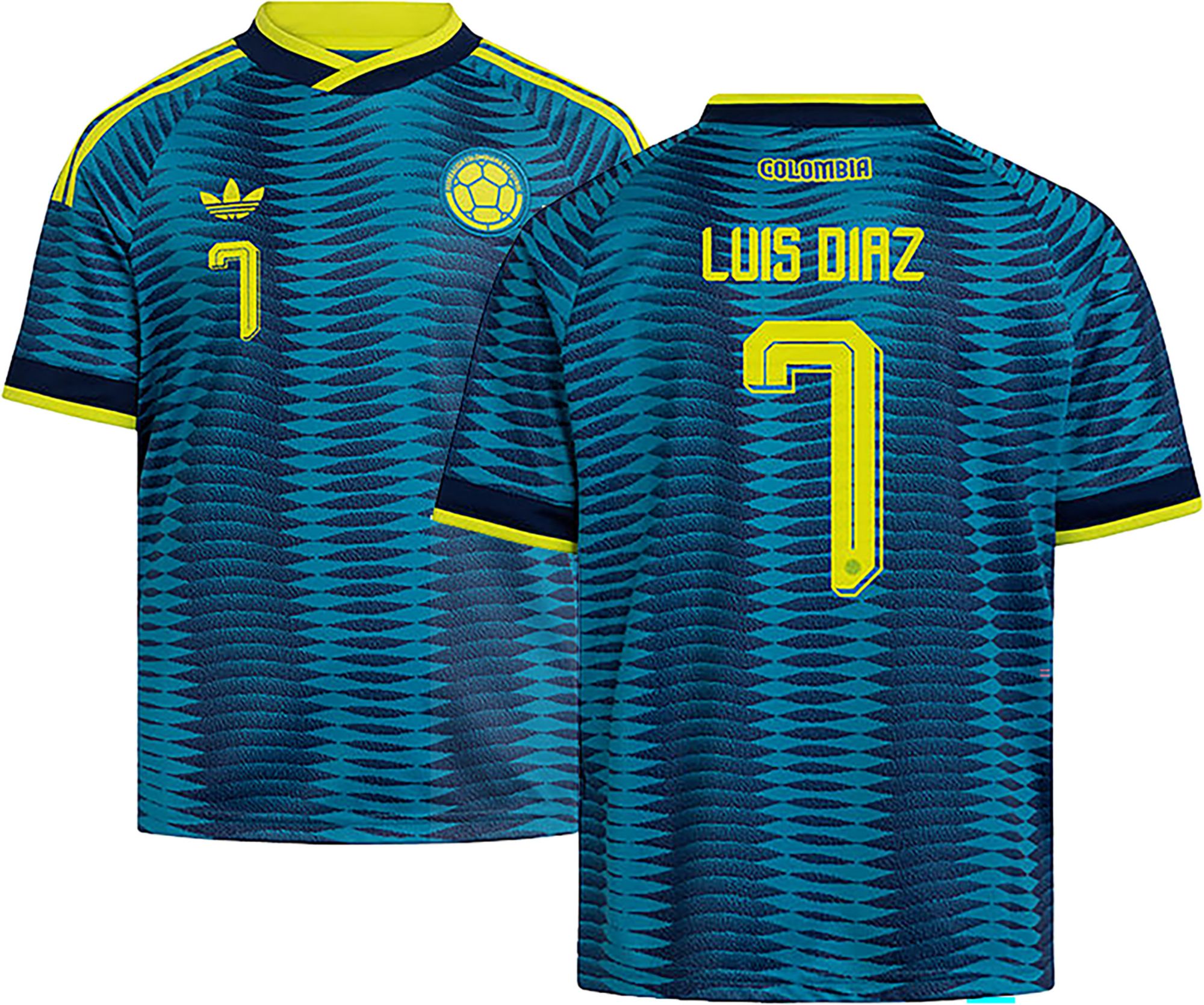 adidas Youth Colombia Luis Diaz #7 2026 Away Replica Jersey
