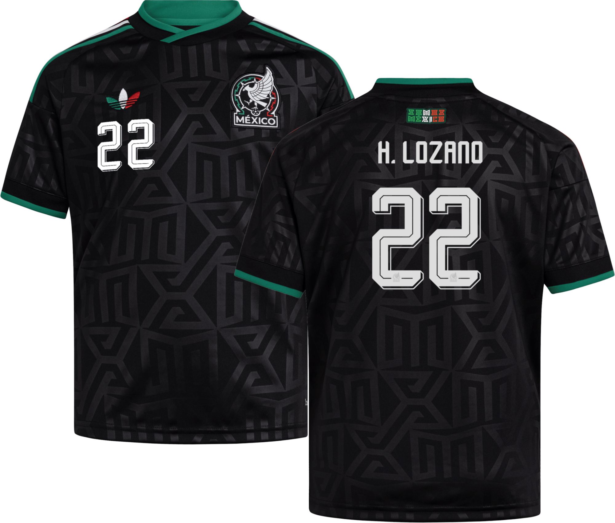 adidas Youth Mexico Hirving Lozano #22 2026 Third Replica Jersey