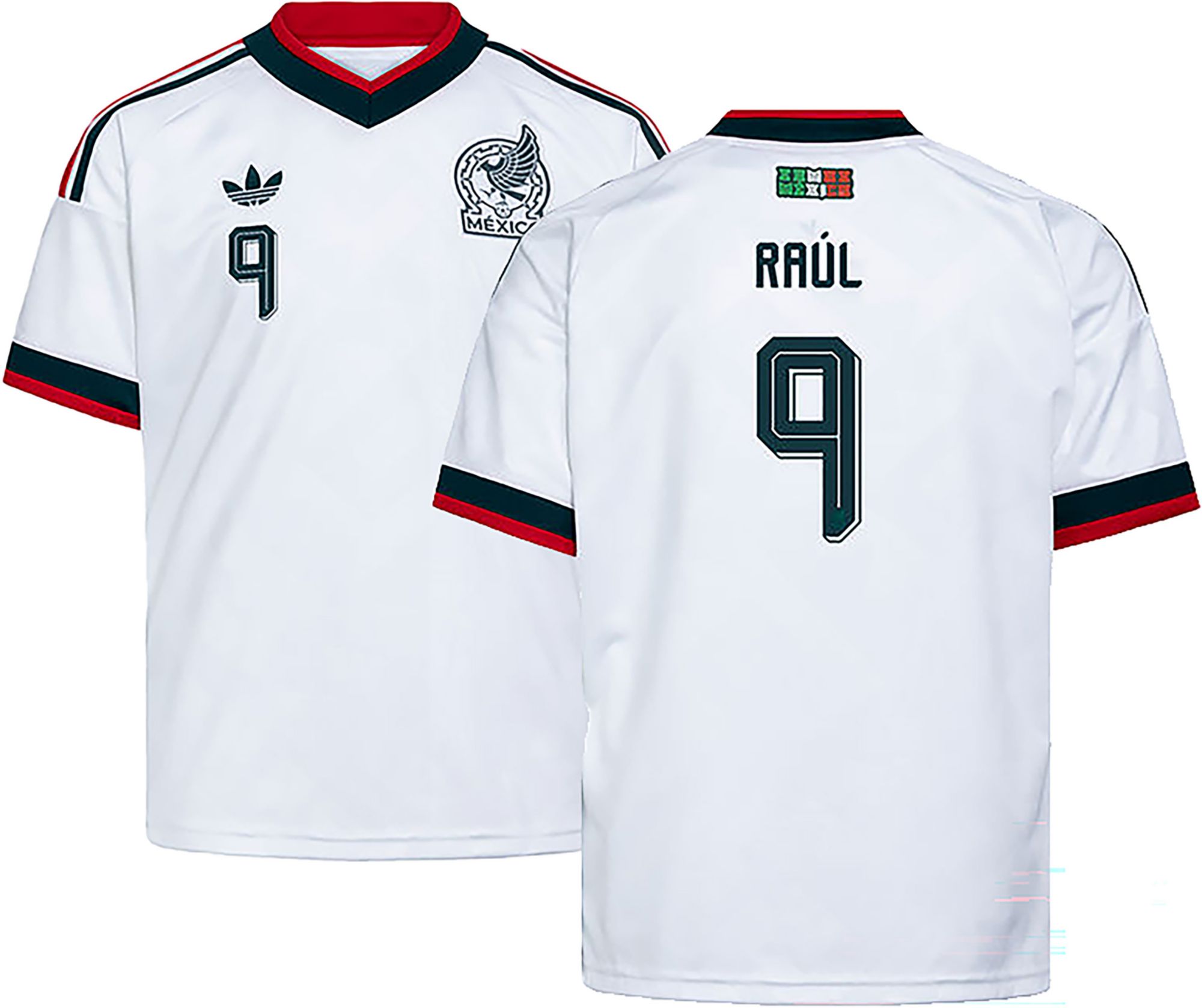 adidas Youth Raul Jimenez #9 Mexico 2026 White Away Replica Jersey