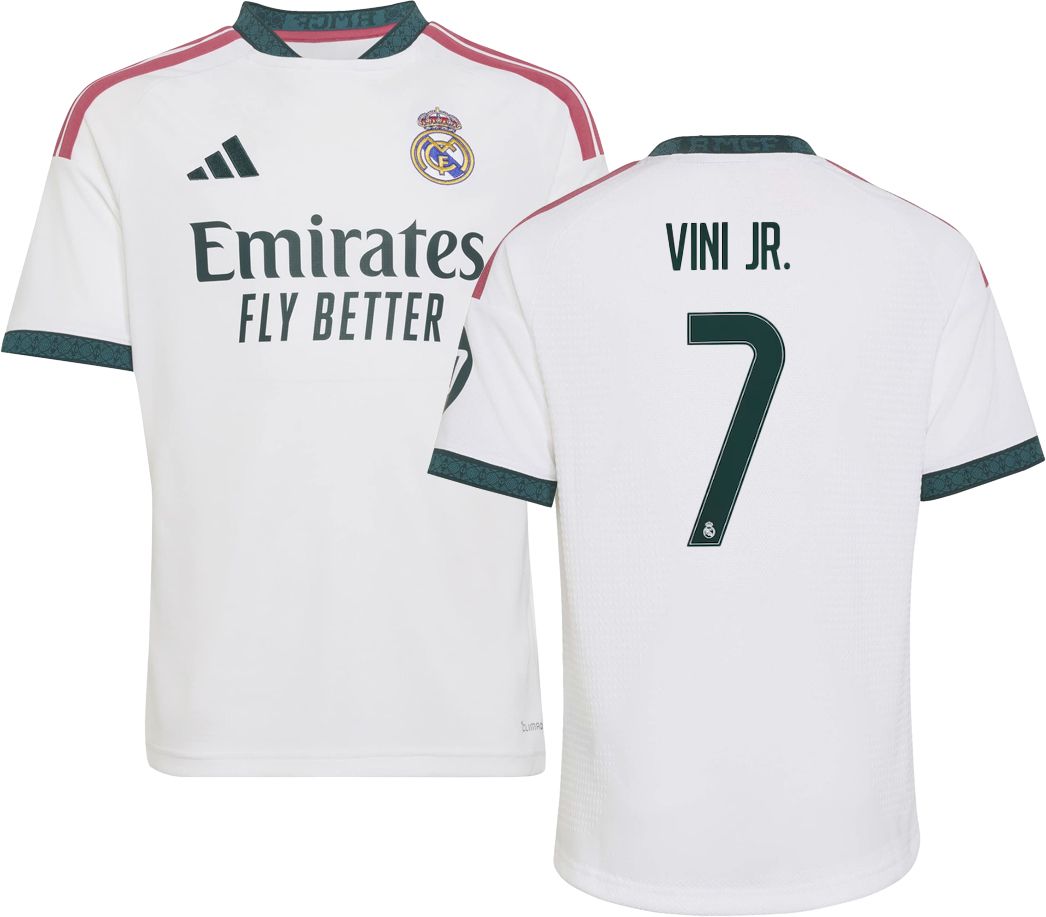 adidas Youth Real Madrid Vinicius Junior #7 2026 Home Replica Jersey