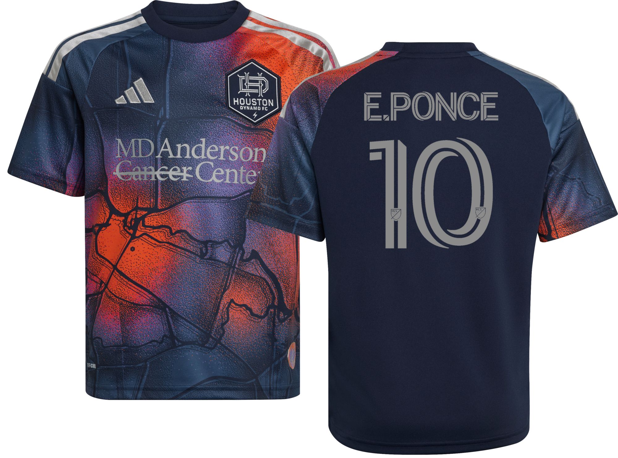 adidas Youth Houston Dynamo Ezequiel Ponce 2026 Secondary Replica 'Mission Control' Jersey