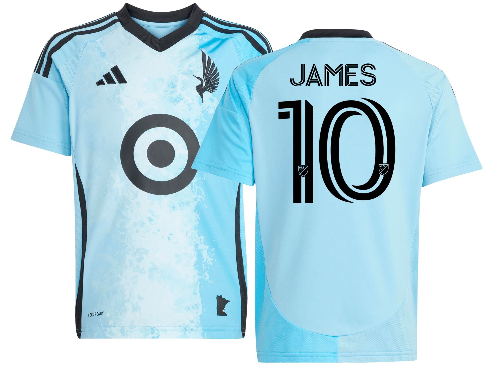 adidas Youth Minnesota United FC James Rodríguez #10 2025 Secondary Replica Jersey
