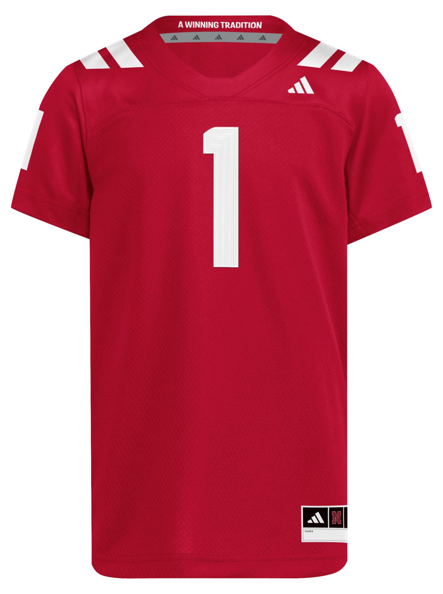 adidas Youth Nebraska Cornhuskers Red Sideline Jersey