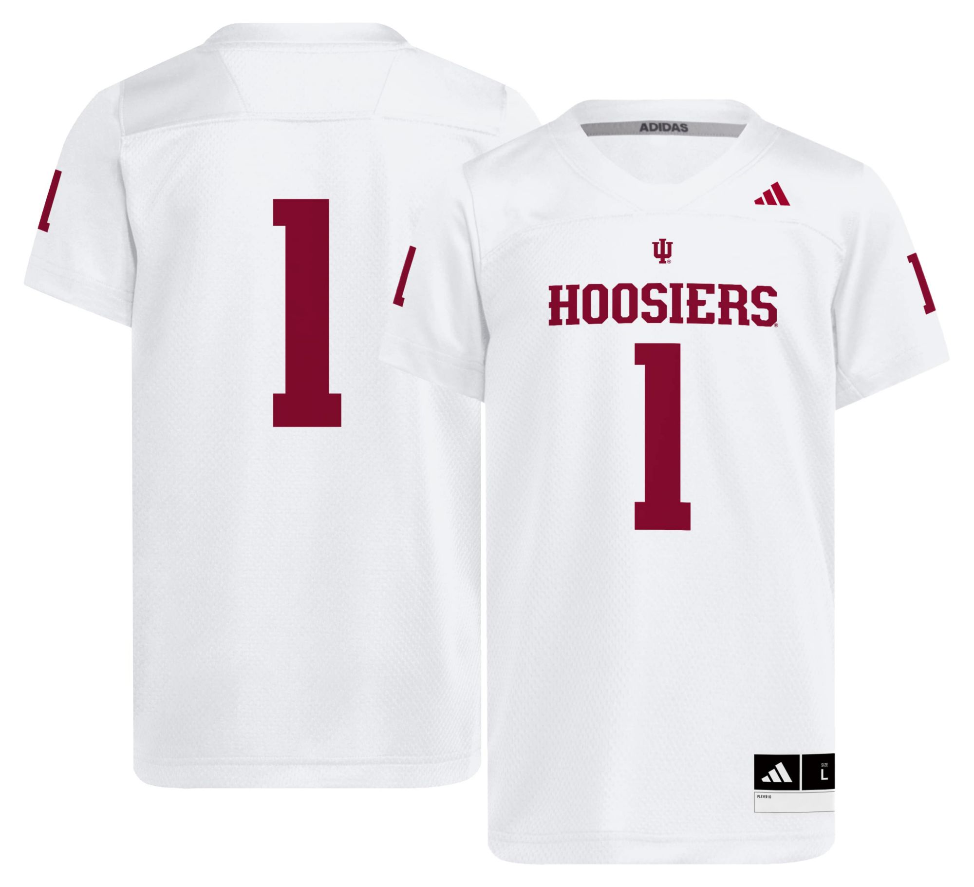 adidas Youth Indiana Hoosiers White Sideline Football Jersey