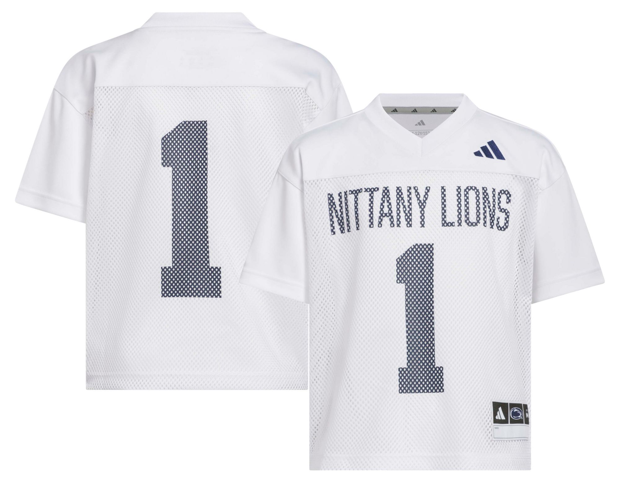 adidas Youth Penn State Nittany Lions White Sideline Football Jersey, Medium