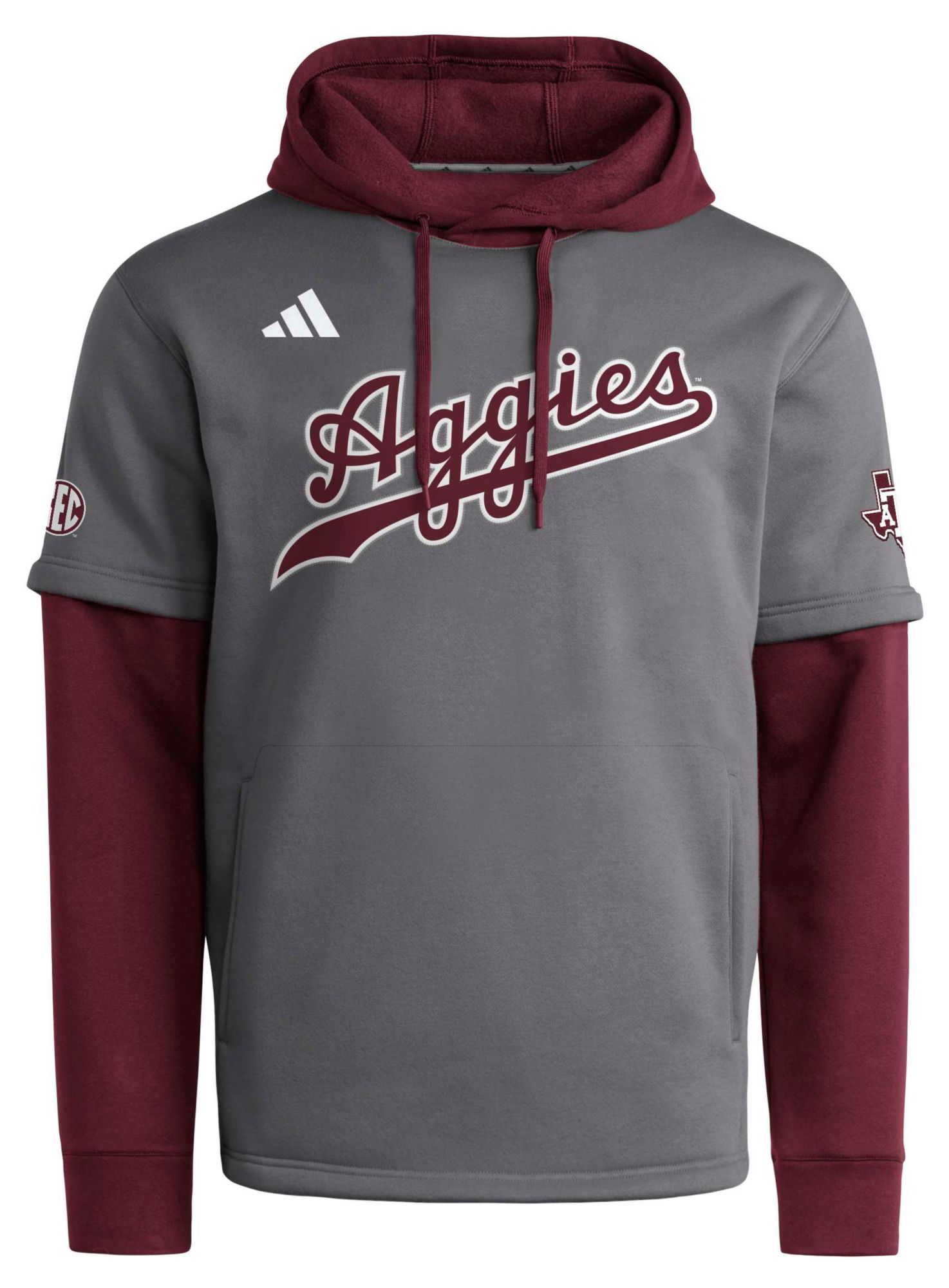 adidas Youth Texas A&amp;M Aggies Gray Sideline Hoodie