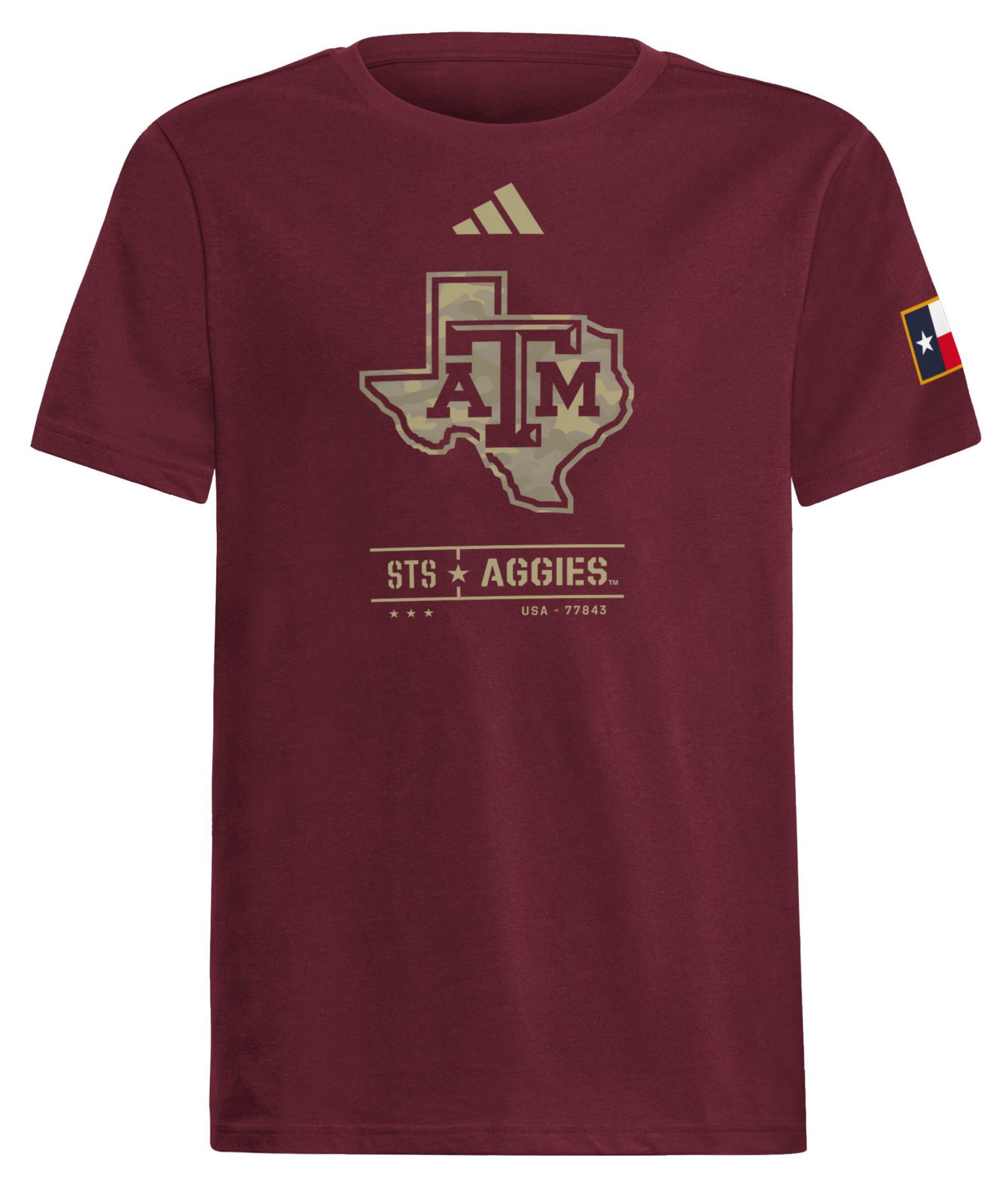 adidas Youth Texas A&amp;M Aggies Sideline T-Shirt