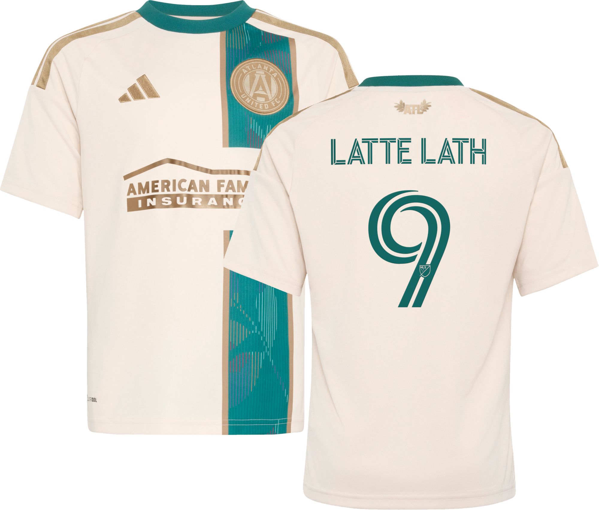adidas Youth Atlanta United Emmanuel Latte Lath 2026 Secondary Replica Jersey