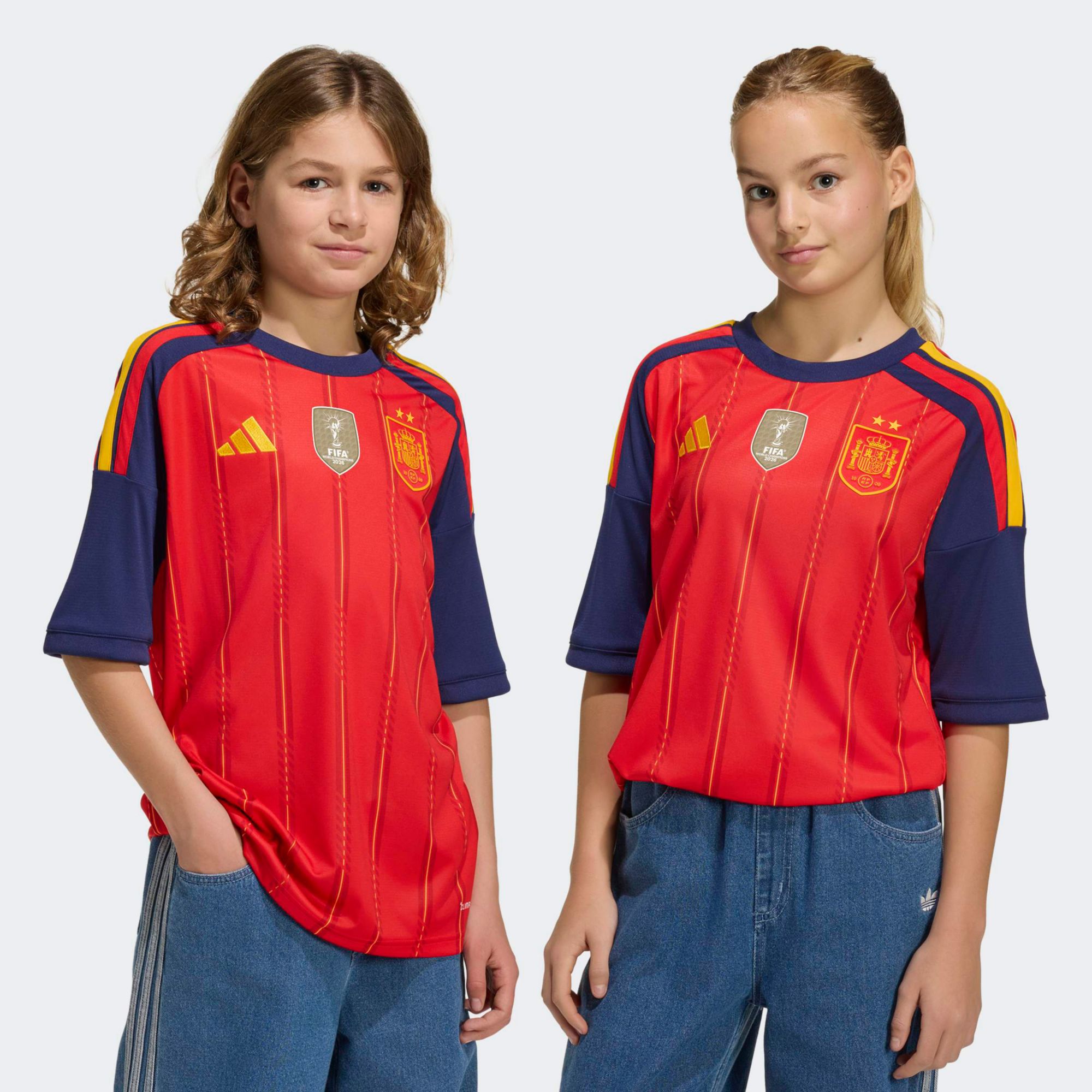 adidas Youth Spain 2-Star Home Replica Jersey, Medium, Red
