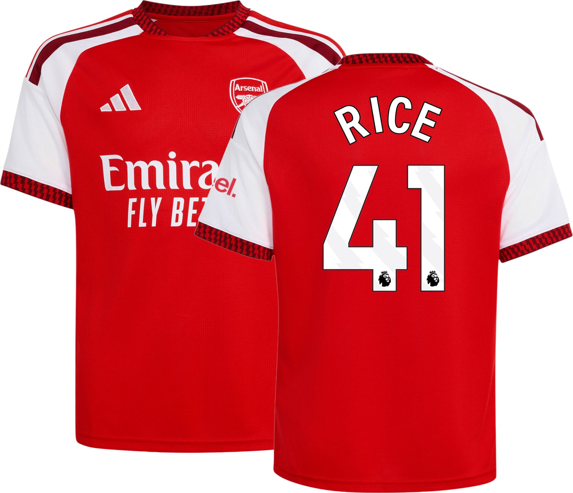 adidas Youth Arsenal Declan Rice 2026 Home Replica Jersey