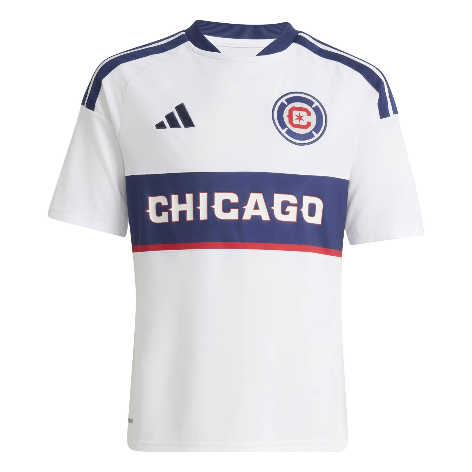 adidas Youth Chicago Fire White 2026 Third Replica Jersey