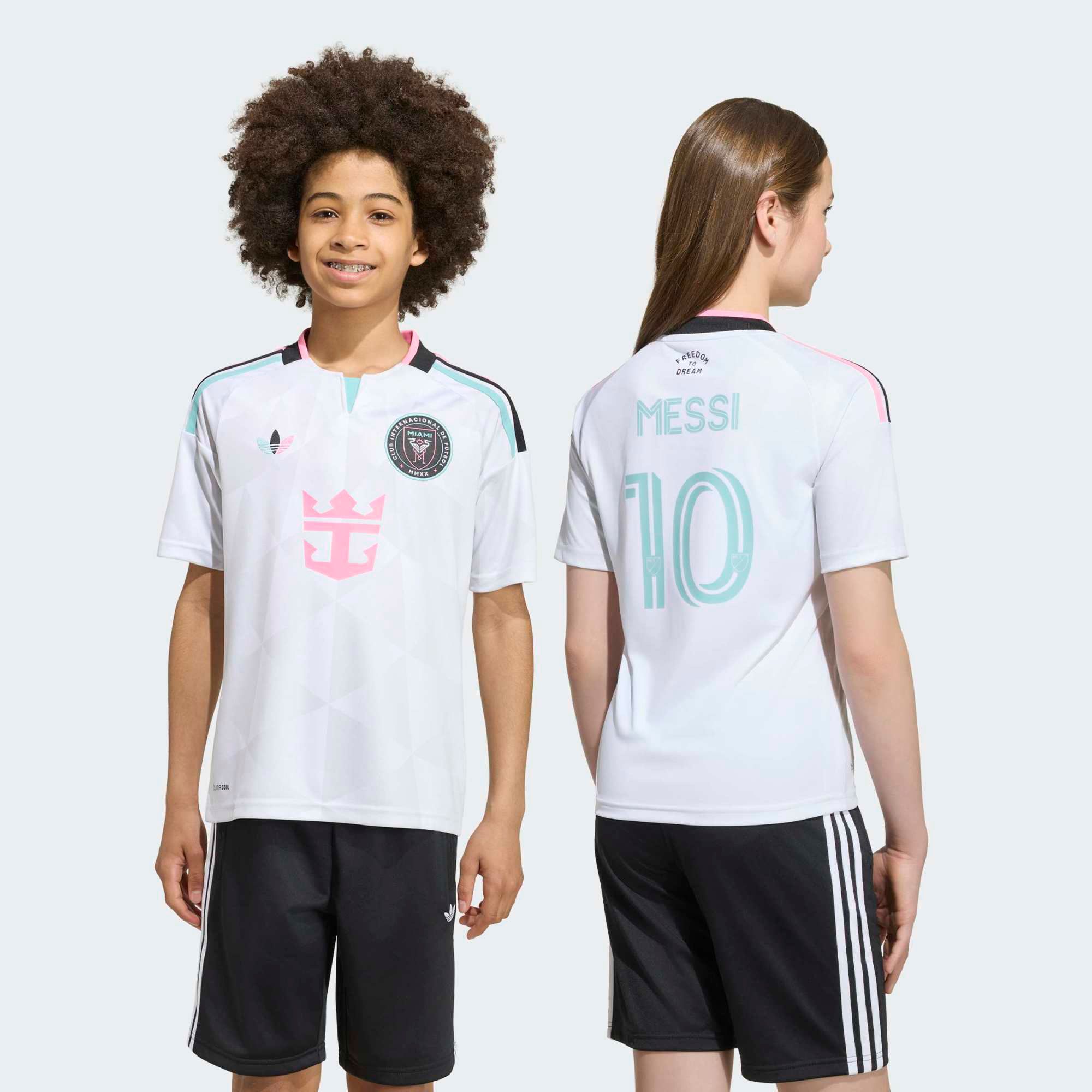 adidas Youth Inter Miami CF Lionel Messi #10 White 2026 Third Replica Jersey