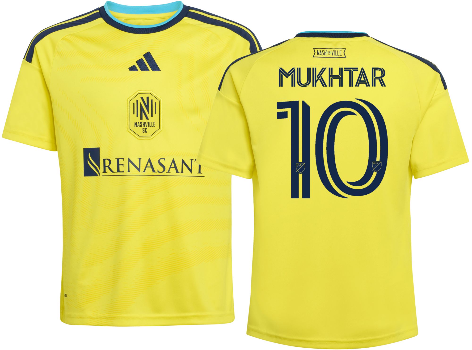 adidas Youth Nashville SC Hany Mukhtar #10 2026 Primary Replica 'The Reverb Kit' Jersey