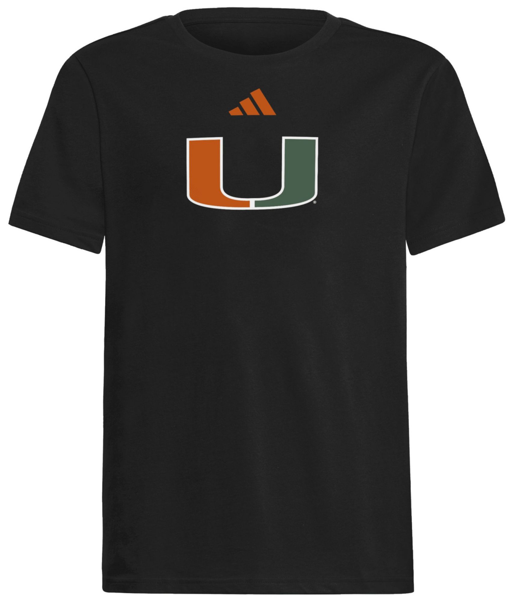 adidas Youth Miami Hurricanes Black Fresh T-Shirt
