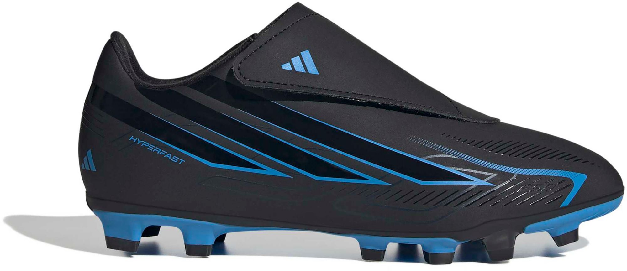 adidas Kids' F50 Hyperfast Club Velcro FG/MG Soccer Cleats