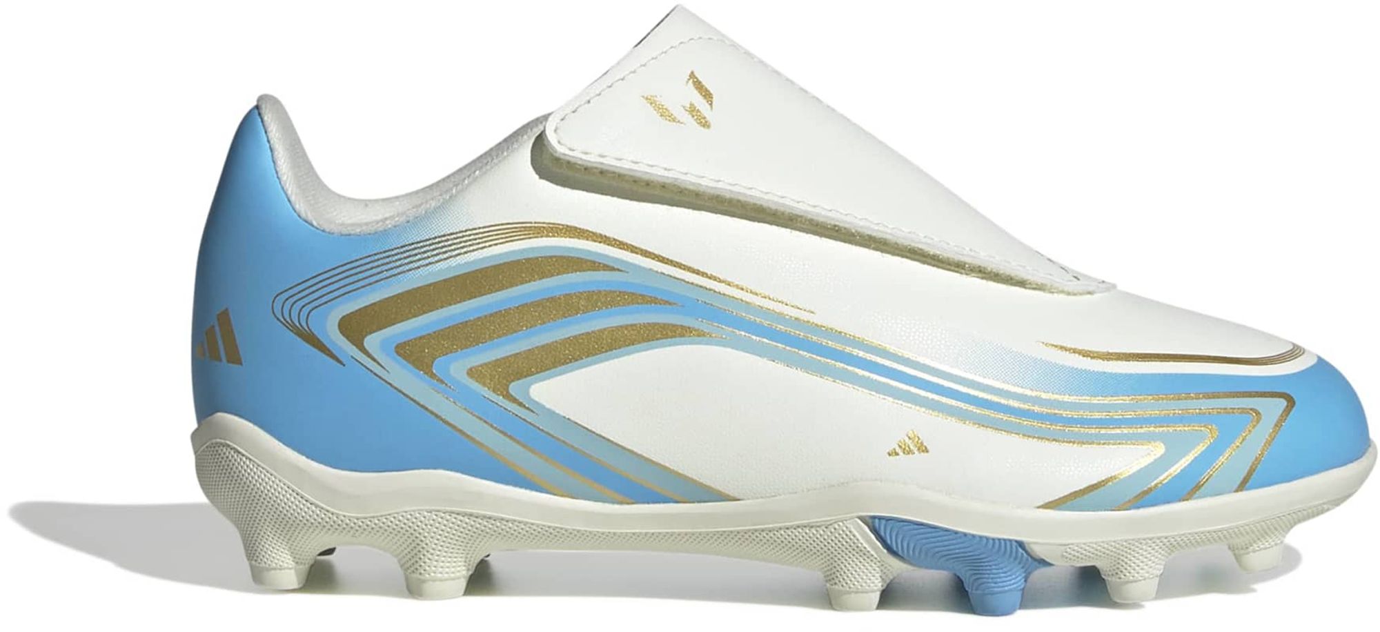 adidas Kids' F50 Messi Club Velcro FG/MG Soccer Cleats