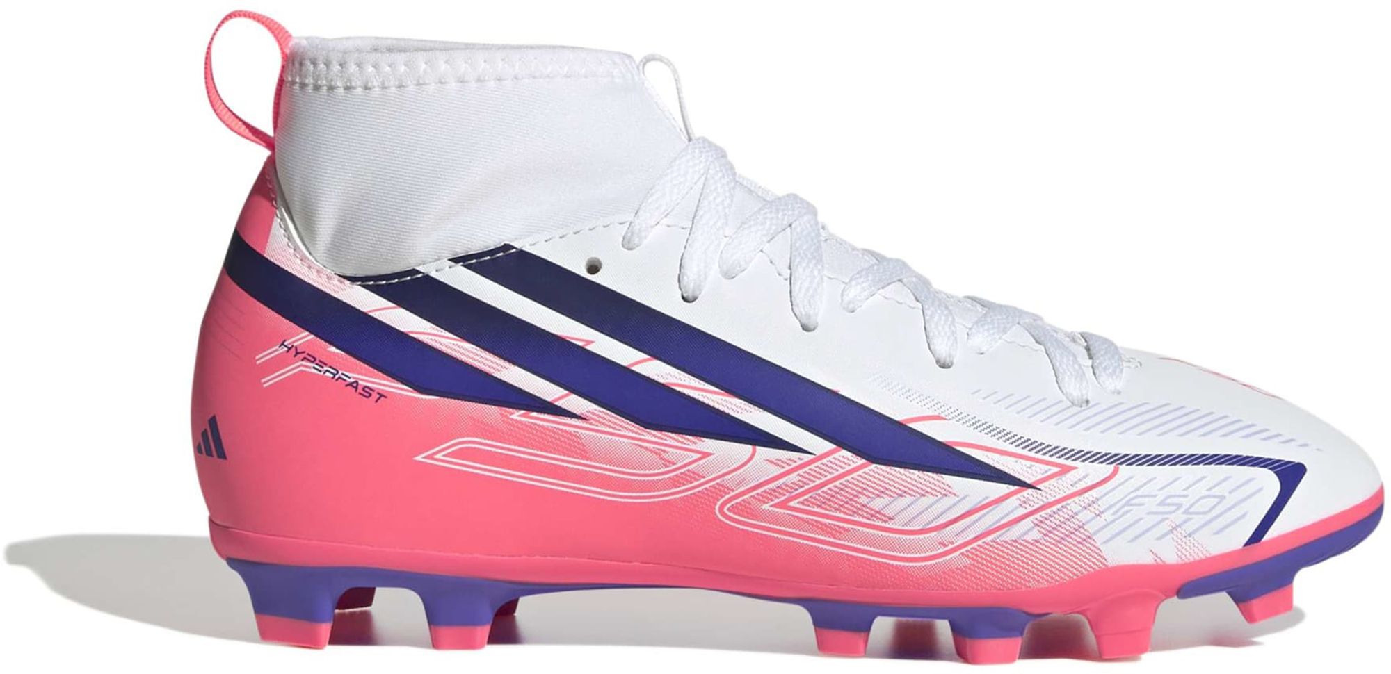 adidas Kids' F50 Hyperfast Club Mid FG/MG Soccer Cleats