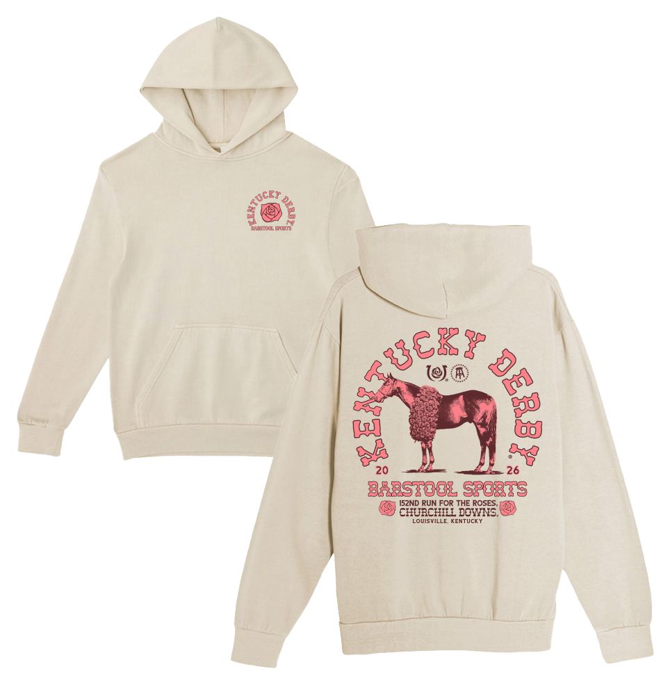 Barstool Sports Men's Kentucky Derby 2026 Cream Emblem Pullover Hoodie