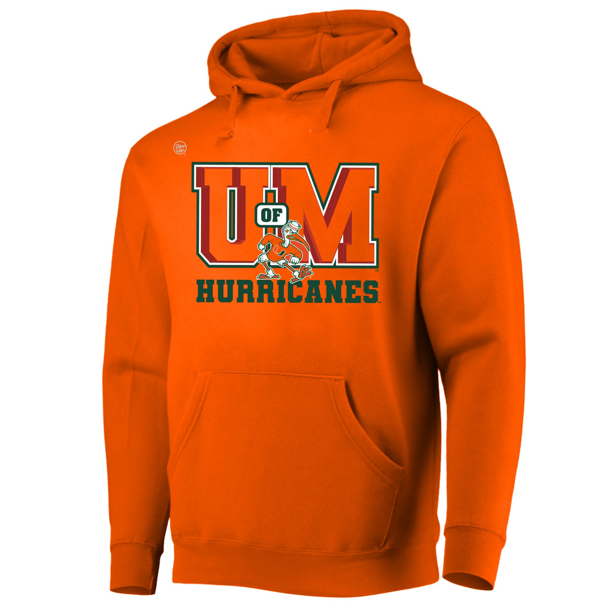 Dyme Lyfe Men's Miami Hurricanes Orange 'U Of M' Hoodie