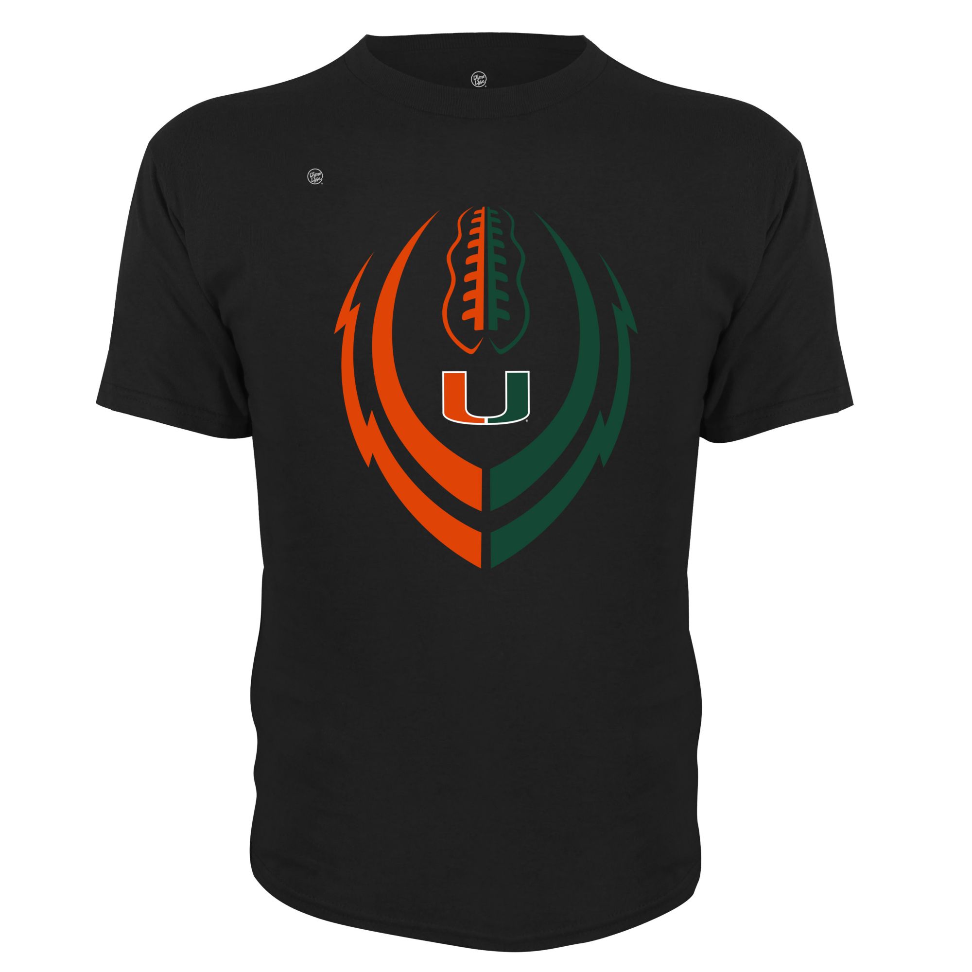 Dyme Lyfe Youth Miami Hurricanes Black Football T-Shirt