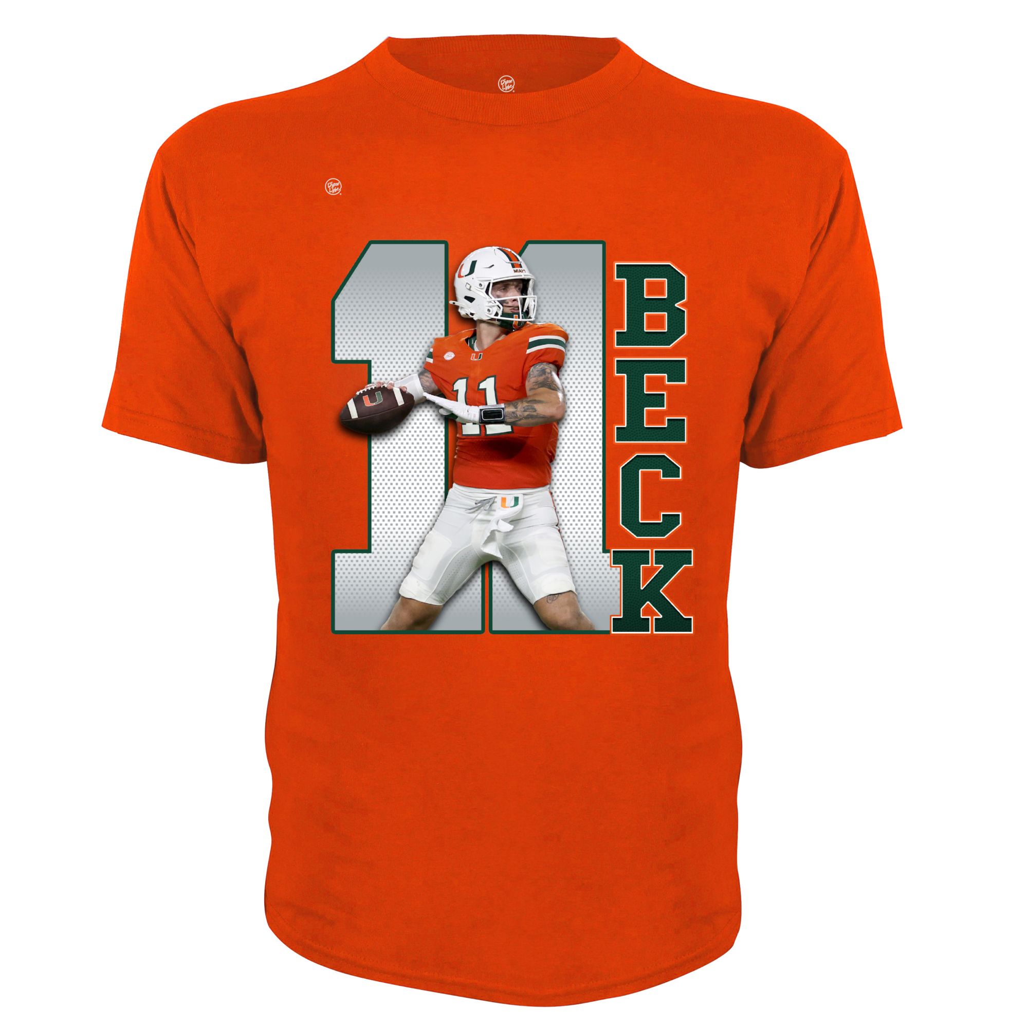 Dyme Lyfe Youth Miami Hurricanes Carson Beck #11 Orange T-Shirt