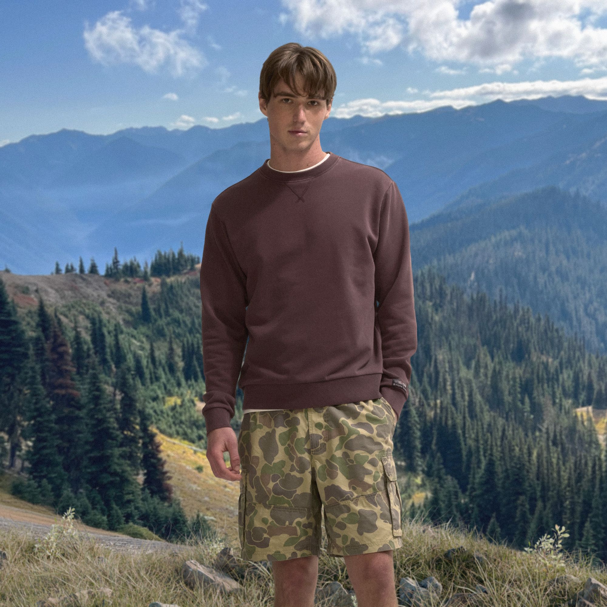 Alpine Design Men's Spring French Terry Crew