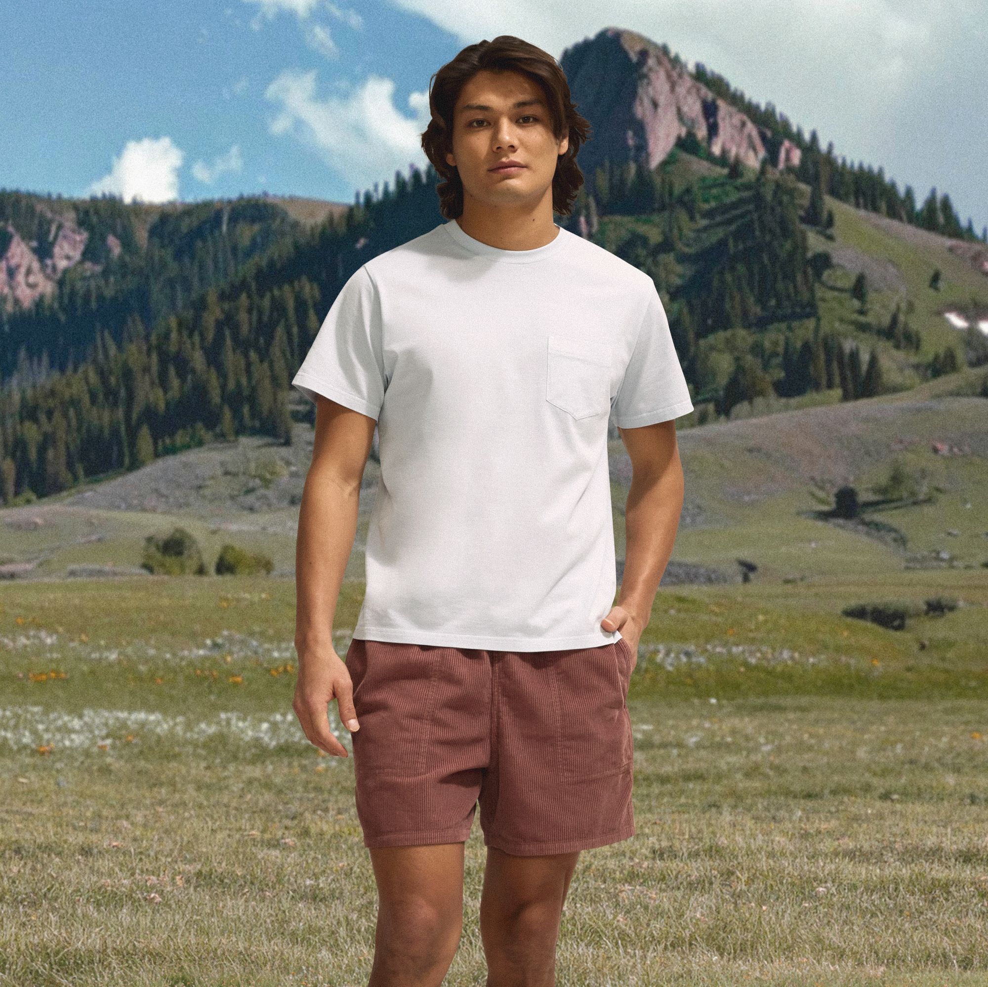 Alpine Design Men's Hike Short Sleeve Solid Pocket T-Shirt