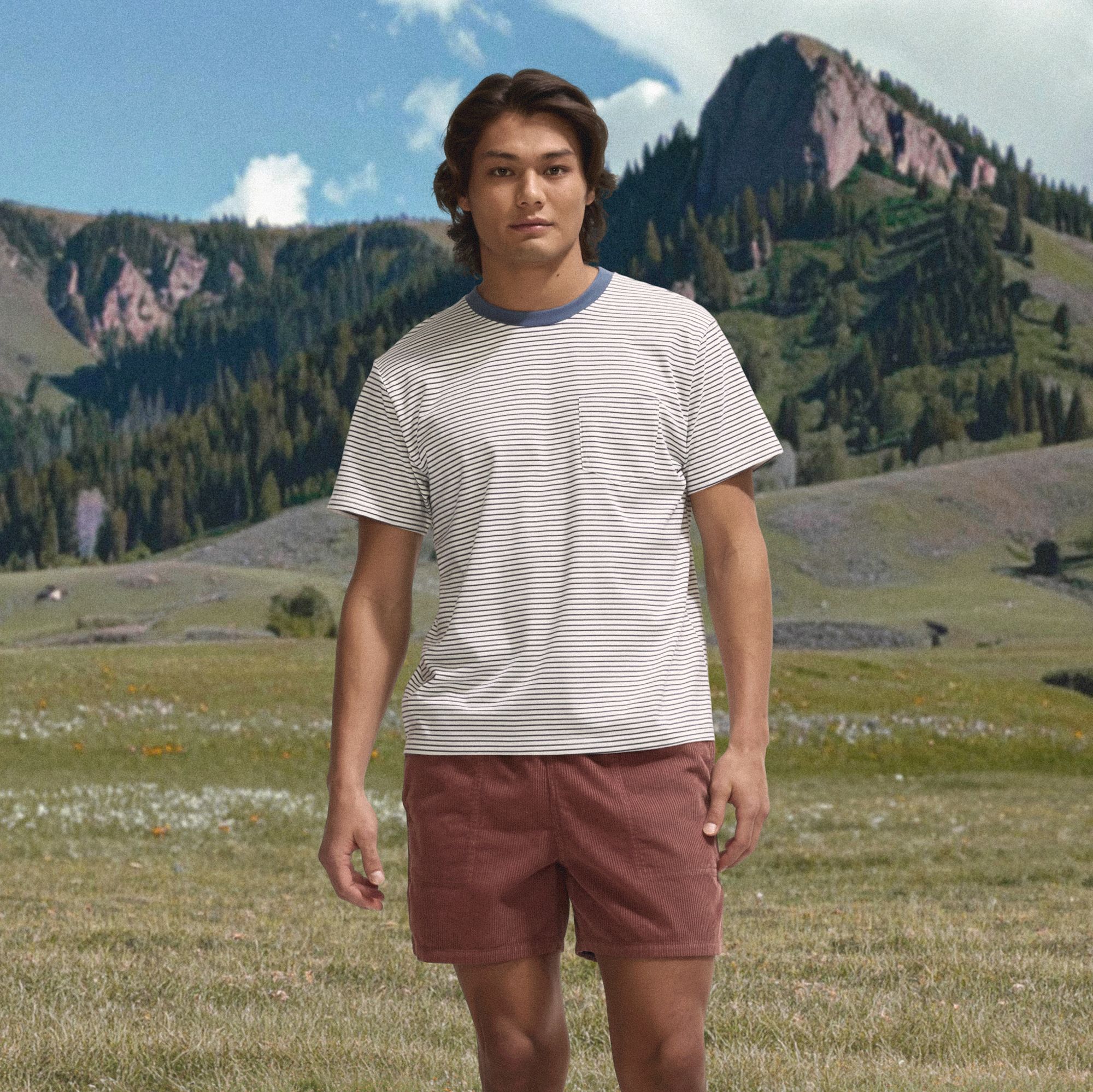 Alpine Design Men's Hike Short Sleeve Solid Pocket T-Shirt