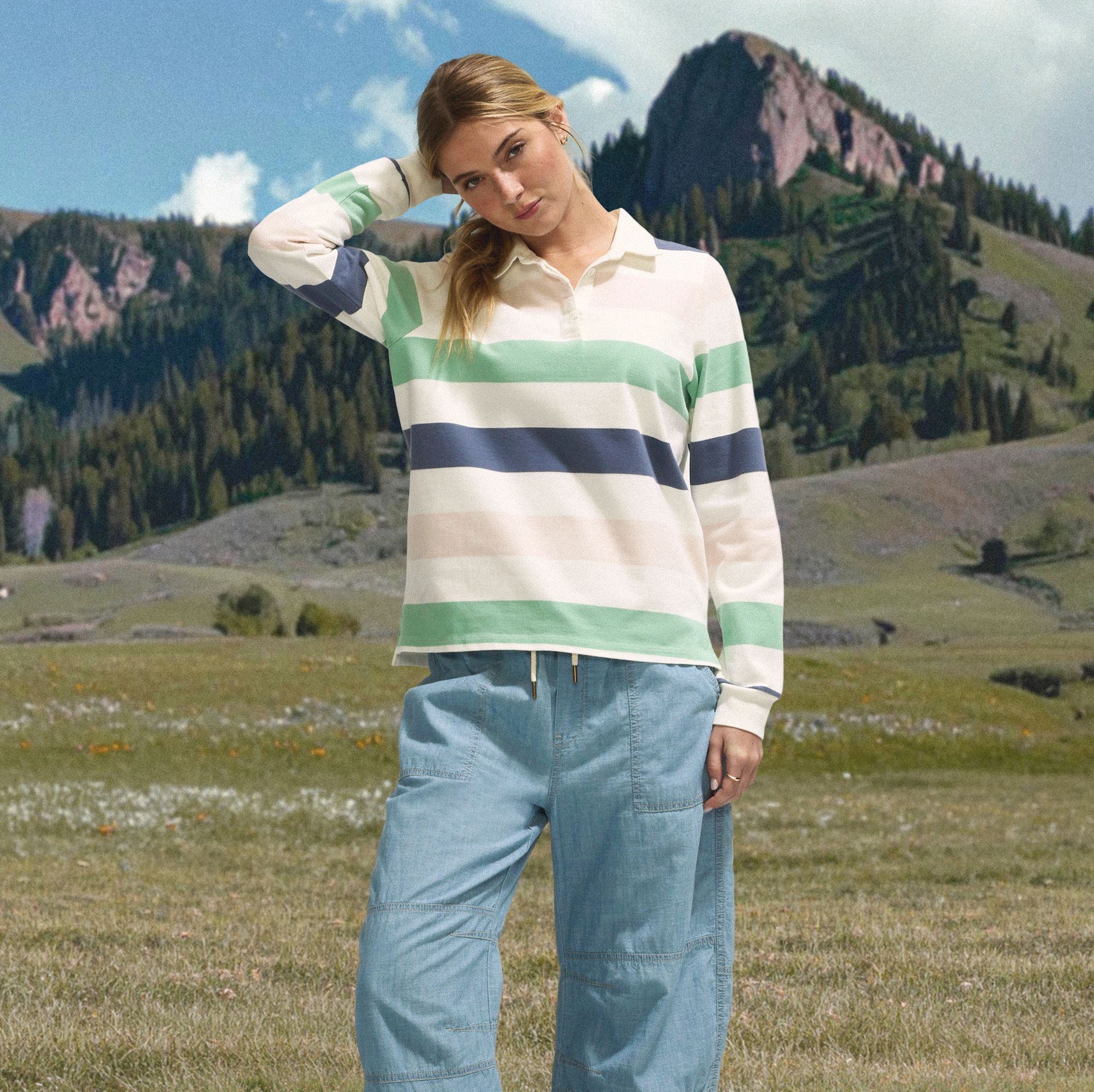 Alpine Design Women's Long Sleeve Rugby Shirt