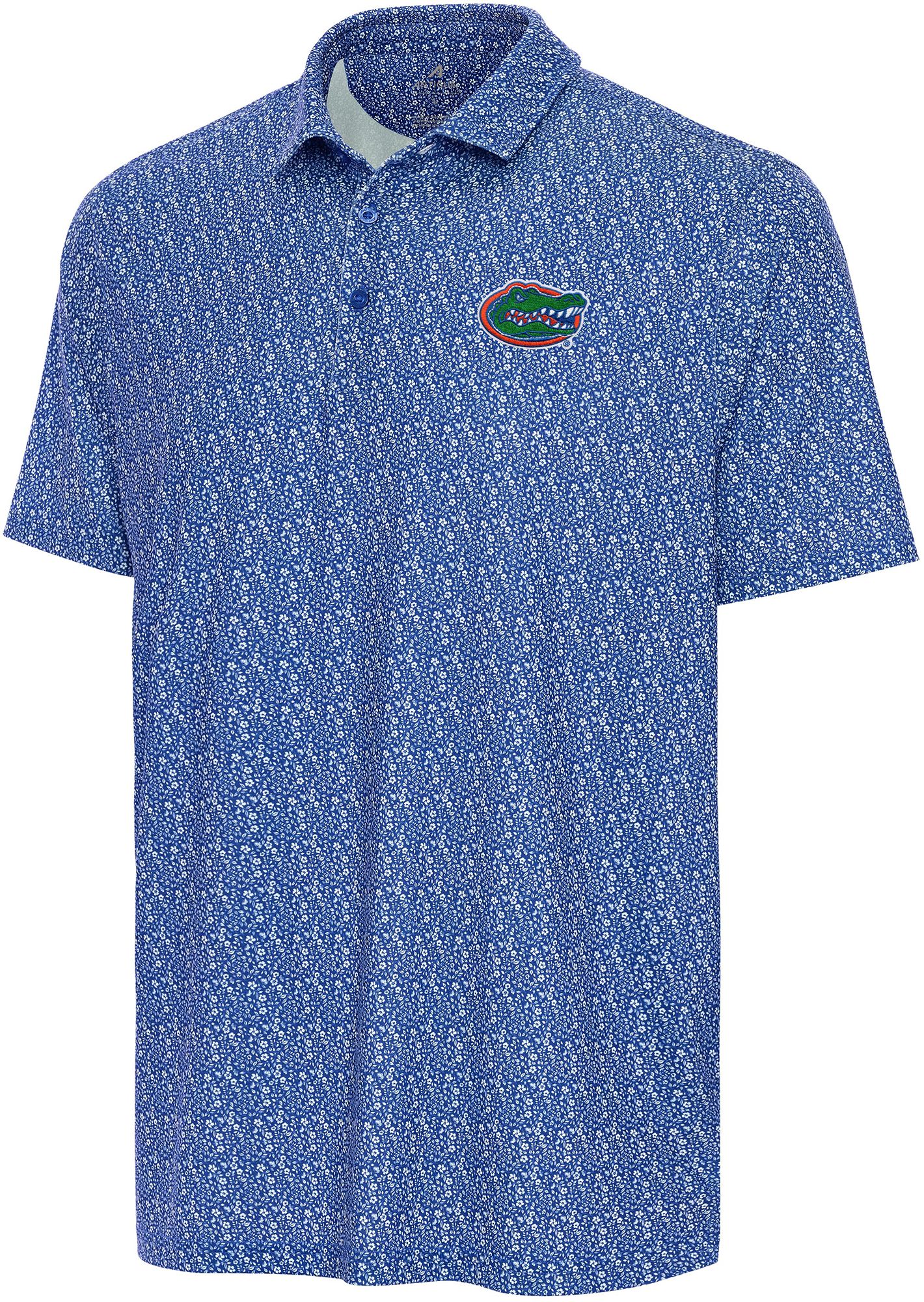 Antigua Men's Florida Gators Royal Botanic Polo